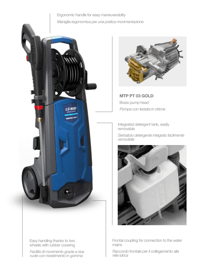 Idropulitrice Comet LS 1600 Gold Extra 450 l/h in Idropulitrici GardenStore - Novellara, commercioVirtuoso.it