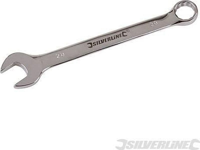 Chiave a combinazione Silverline in acciaio cromo vanadio da 6 a 32 mm – 12 mm – argentato