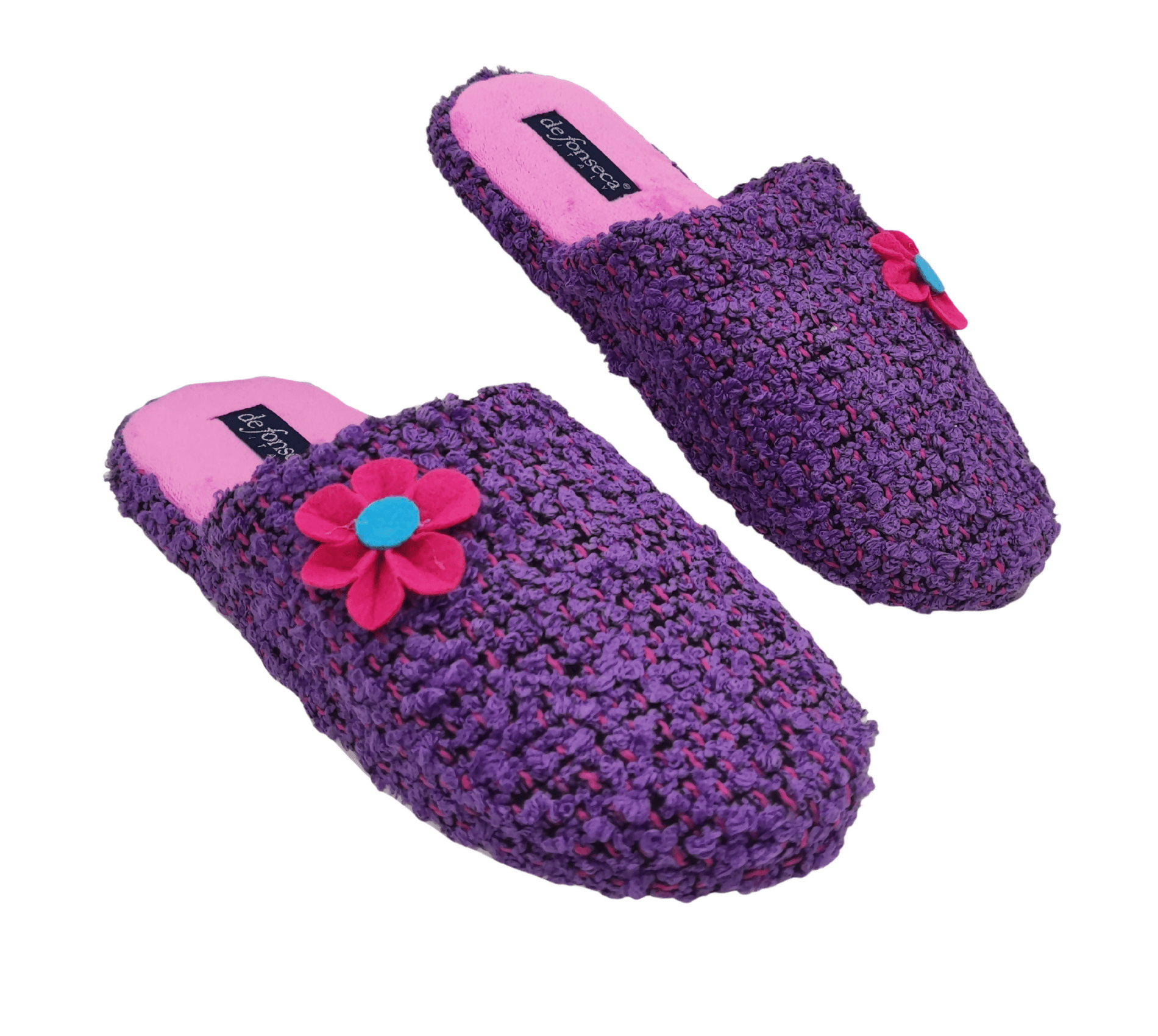 de fonseca Ciabatte Bouclé Suola in Gomma Antiscivolo, Pantofole Donna Estate Inverno in Cotone Traspirante in Ciabatte moda Primo Calzature - Venezia, commercioVirtuoso.it