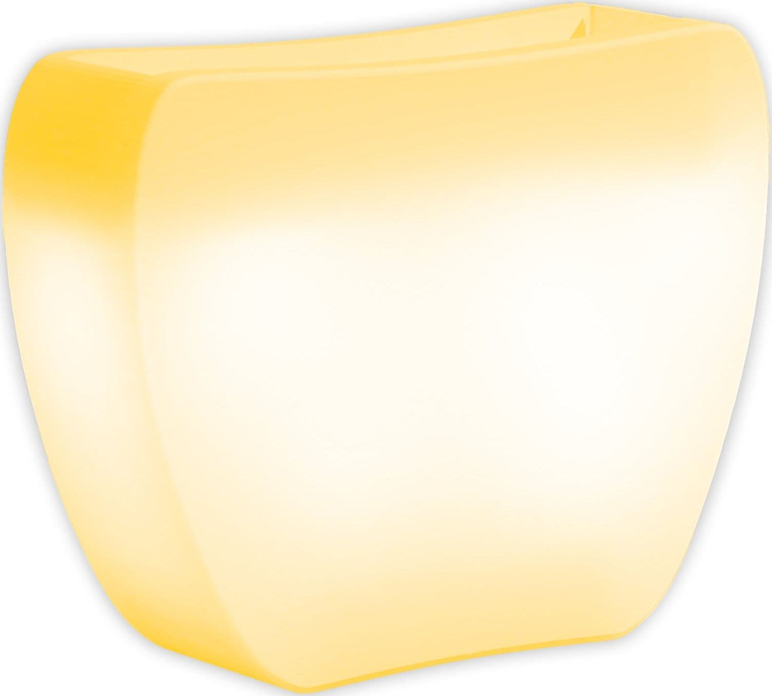 Vaso luminoso Heart Bright con led decorazione "Made in Italy" per esterno – Bianco, Con cavo, Vano Grande – Monacis – giallo