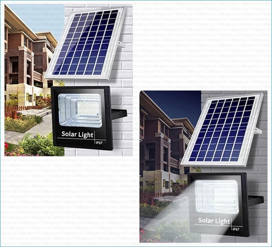Faro proiettore luce LED da 50W con pannello solare per esterno con sensore crepuscolare e movimento in Proiettori DFP Elettronica Store - Scafati, commercioVirtuoso.it