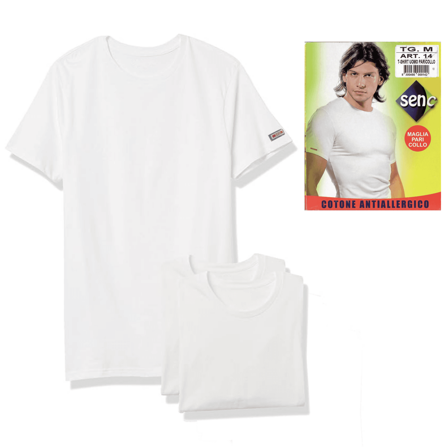 Senc maglietta elasticizzata per uomo (scollo a giro) art. 14 in Canottiere e magliette ADAMO INTIMO e CASA - Bagheria, commercioVirtuoso.it