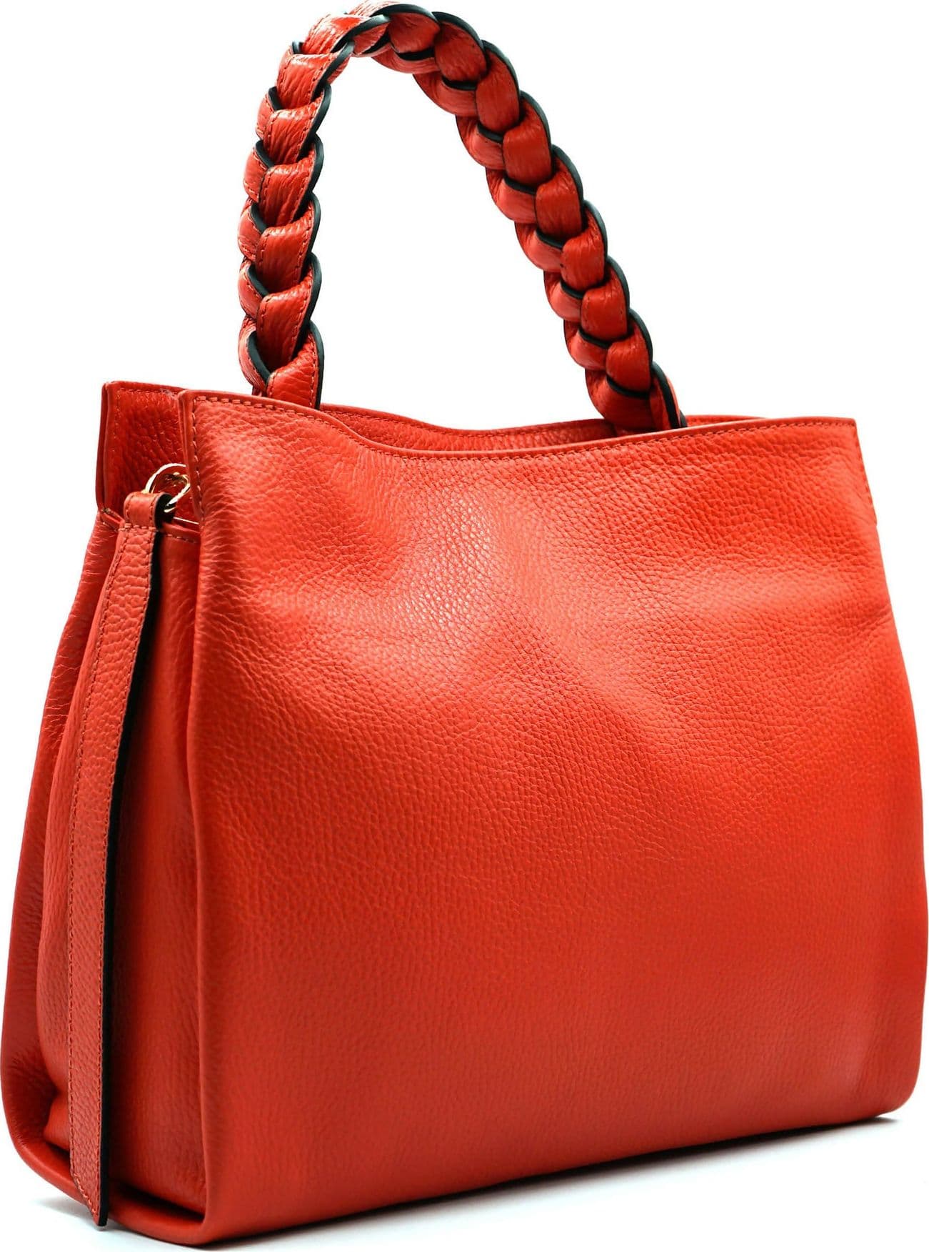 DOPPIASE Borsa Treccia Grande in vera pelle Dollaro Made in Italy 30x25x13cm in Borse a spalla Nanabags - Sesto Fiorentino, commercioVirtuoso.it