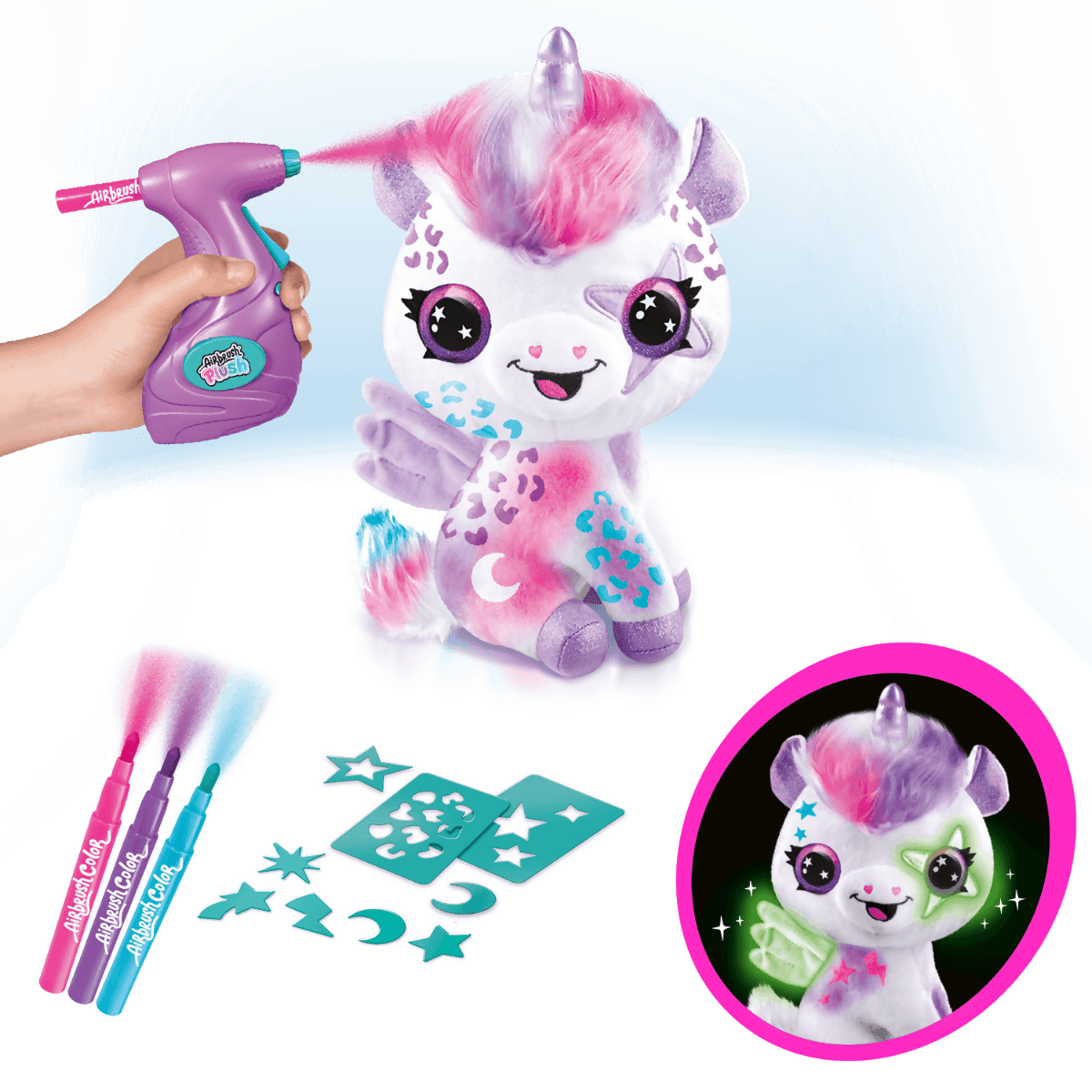 Airbrush plush magic unicorn  linea peluche my pets in Animali Cartoleria Deja Vu - Crotone, commercioVirtuoso.it
