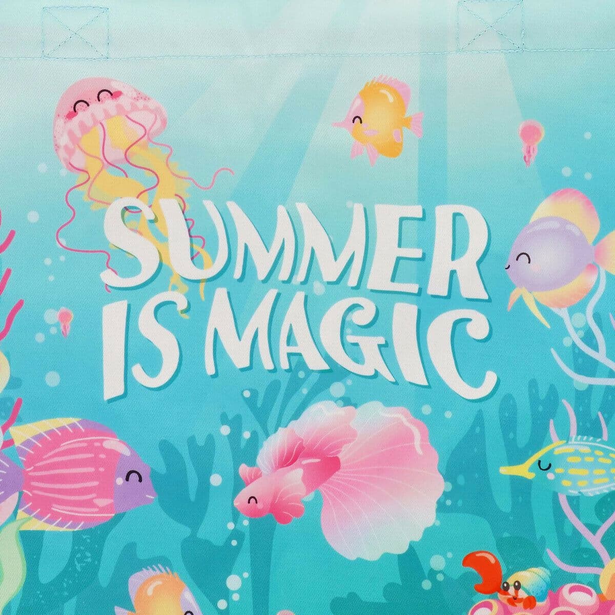 Borsa Mare Summer is Magic - Beach Bag in Teli mare Cartoleria Deja Vu - Crotone, commercioVirtuoso.it