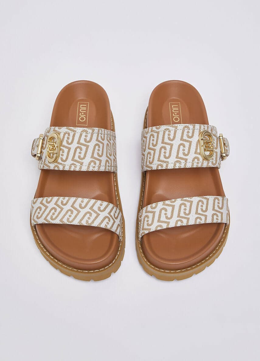 Liujo Donna Sandali con monogram all over in Ciabatte moda Cantali Calzature - Randazzo, commercioVirtuoso.it