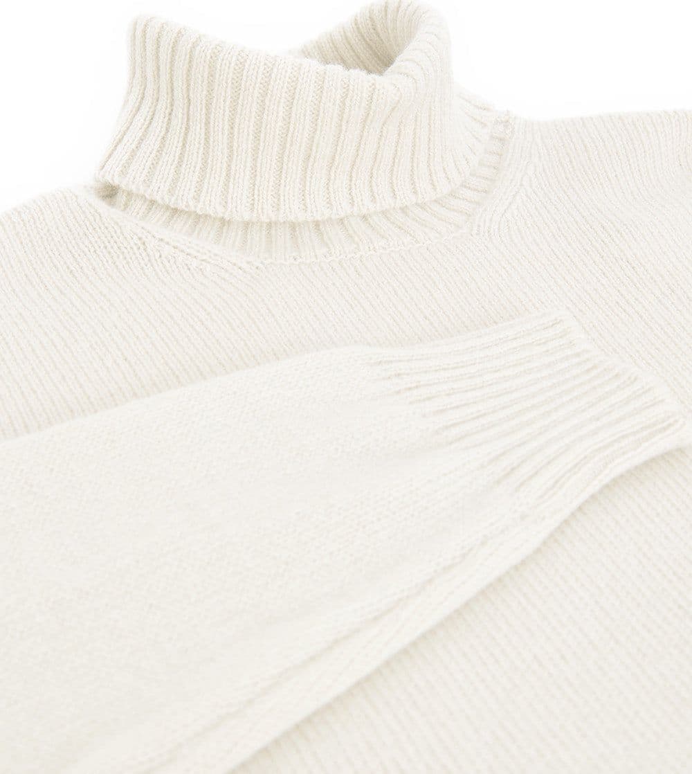 Gran Sasso Maglione Dolcevita in Lana Bianco da uomo in Maglioni Drestige - Casamassima, commercioVirtuoso.it