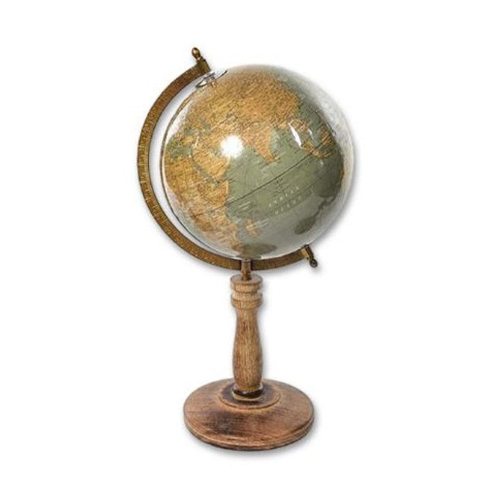 Mappamondo con base in legno per arredamento ufficio – Verde – Mercury