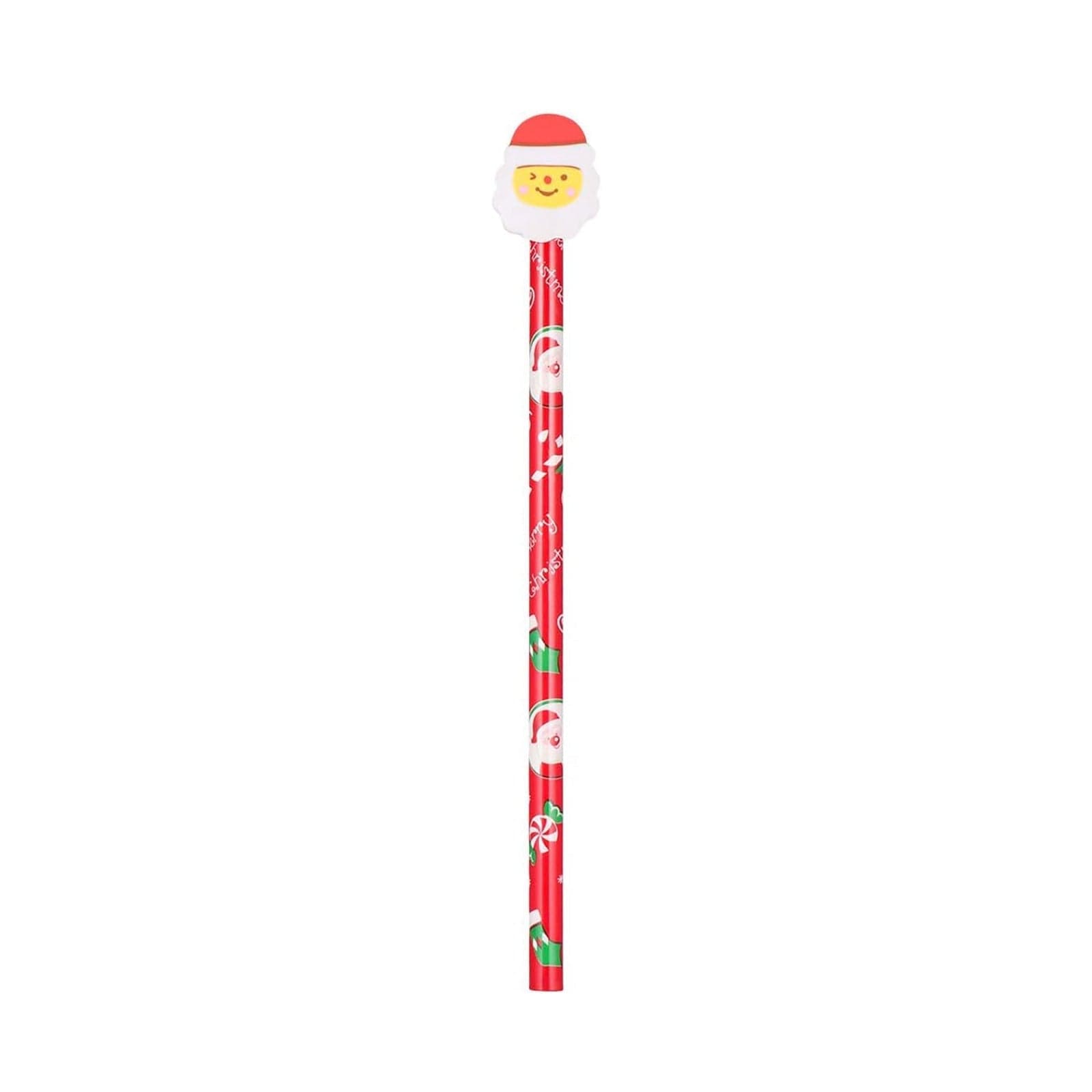 Matita natalizia segnaposto con gomma decorativa per bambini - 5