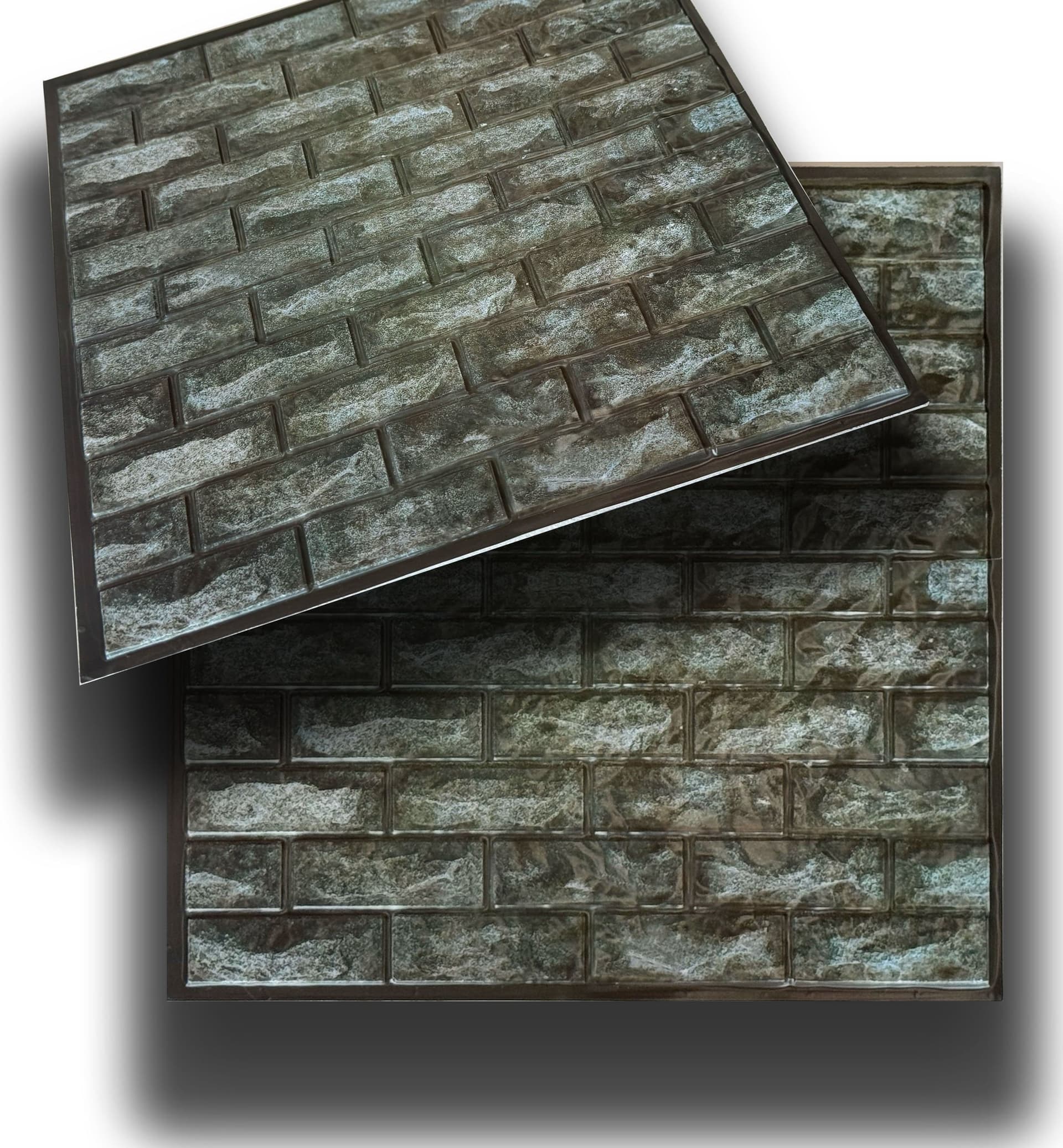 Piastrelle 3D a rilievo AUTOADESIVE in PVC 30x30cm Pietra, mattoni, marmo. Idrorepellenti - 15