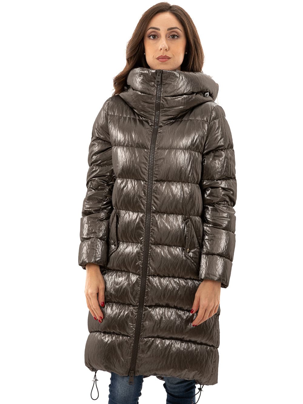 Herno Parka lungo imbottito con cappuccio . da donna in Cappotti Drestige - Casamassima, commercioVirtuoso.it