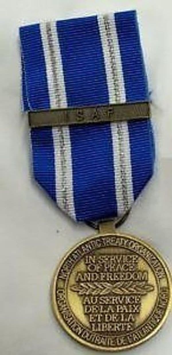 Isaf Afghanistan NATO - Nastro / nastrino / medaglia in Medaglie Il Distintivo - Pesaro, commercioVirtuoso.it