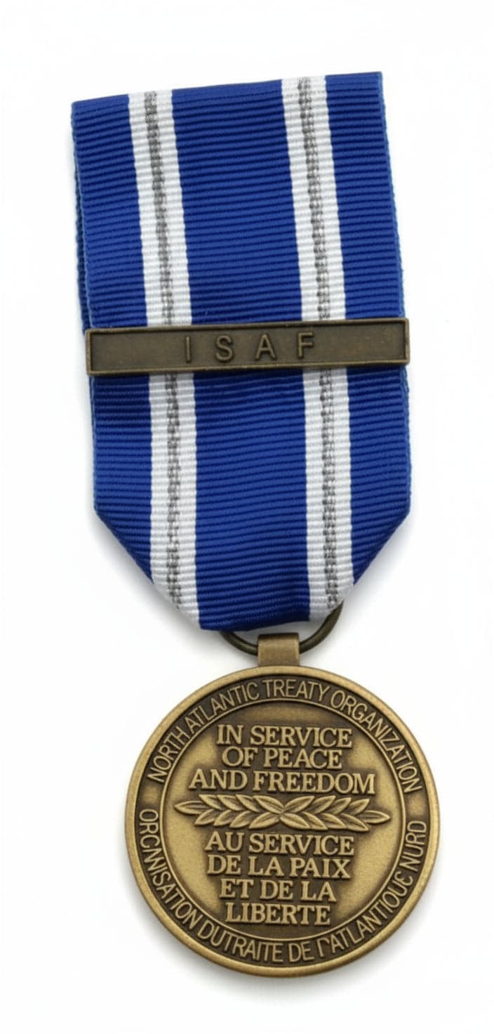 Isaf Afghanistan NATO - Nastro / nastrino / medaglia in Medaglie Il Distintivo - Pesaro, commercioVirtuoso.it