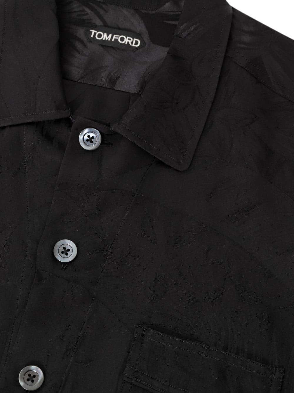 Tom Ford Camicia Uomo con Tasche e Motivo Tonale - Nera da uomo in Polo Drestige - Casamassima, commercioVirtuoso.it