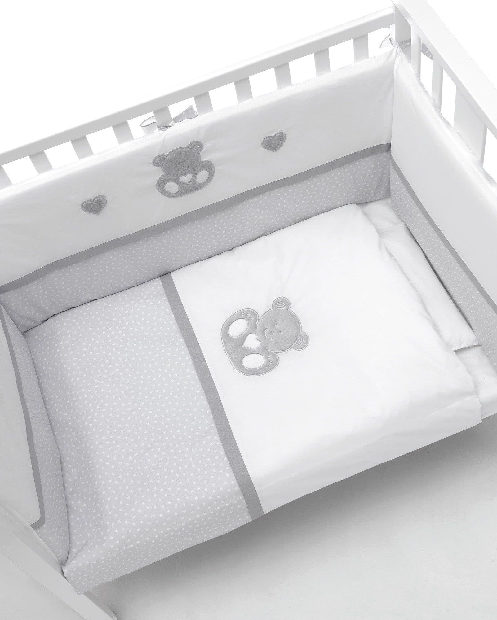Lettino Co-Sleeping Erbesi MINI Charly Bianco Grigio + Rivestimento Tessile in Lettini con sbarre La Casa Del Bebè - Napoli, commercioVirtuoso.it