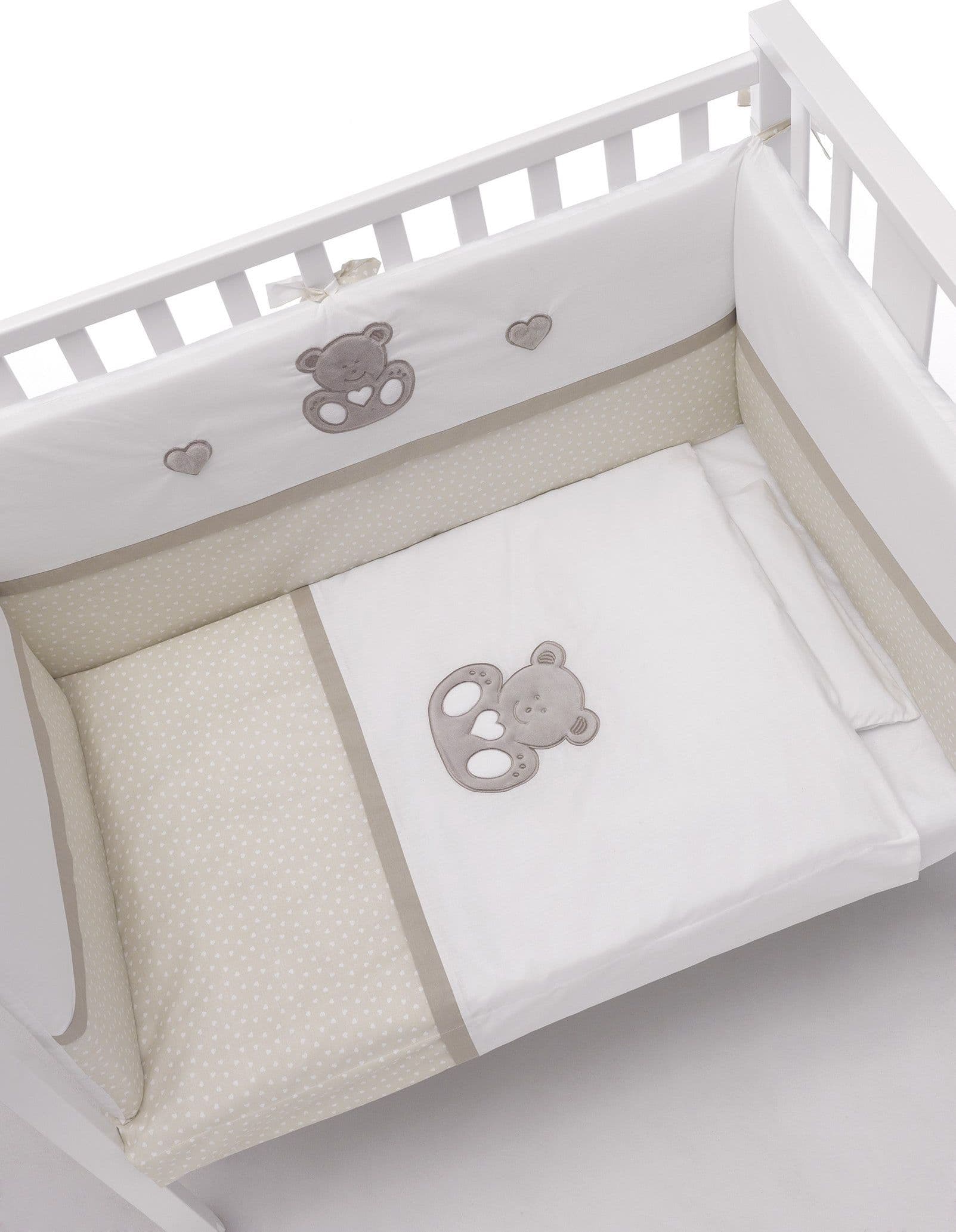 Lettino Co-Sleeping Erbesi MINI Charly Bianco Tortora + Rivestimento Tessile in Lettini con sbarre La Casa Del Bebè - Napoli, commercioVirtuoso.it