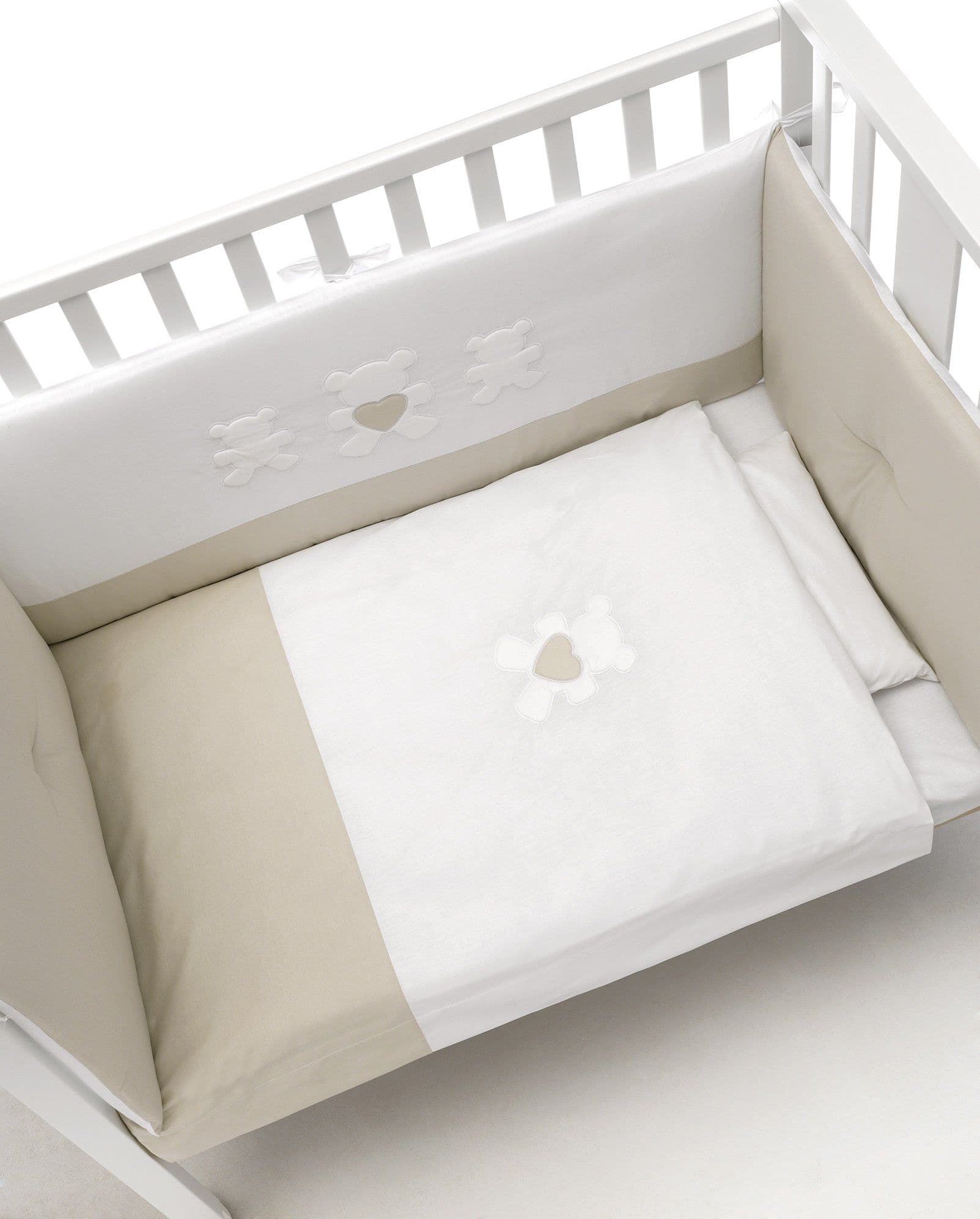 Lettino Co-Sleeping Erbesi MINI Molly Bianco Tortora + Rivestimento Tessile in Lettini con sbarre La Casa Del Bebè - Napoli, commercioVirtuoso.it