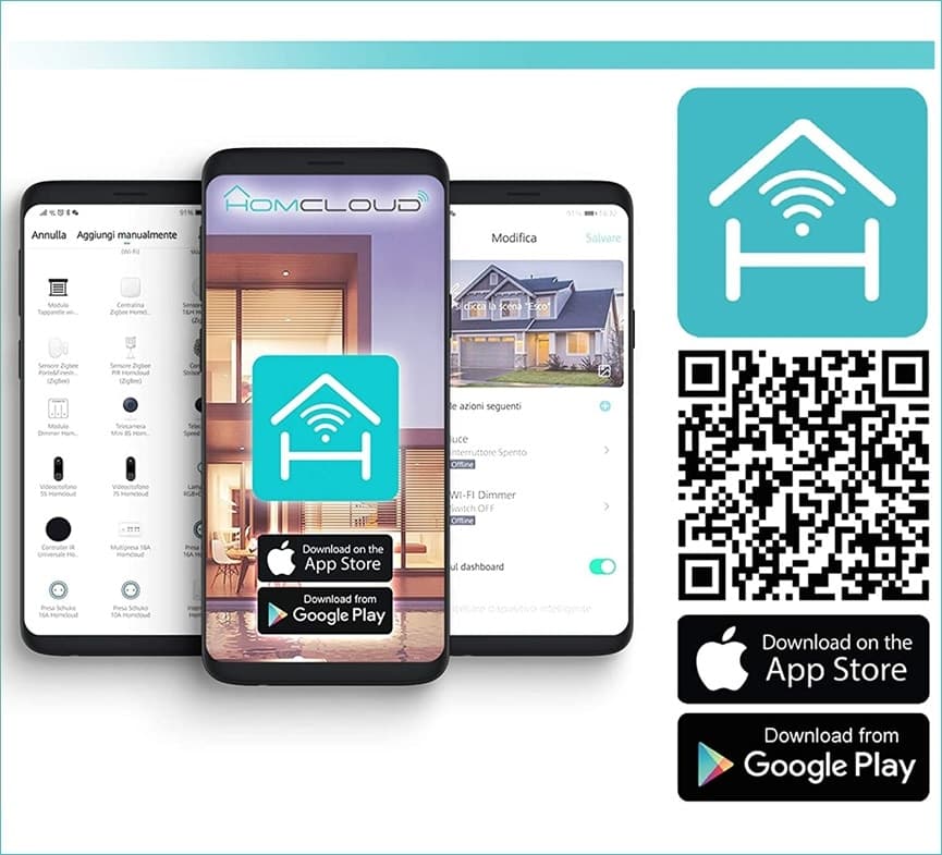 Modulo Interruttore Intelligente Mini Wi-Fi da incasso con comando da Smartphone e Vocale HOMCLOUD in Spine intelligenti e telecomandate DFP Elettronica Store - Scafati, commercioVirtuoso.it