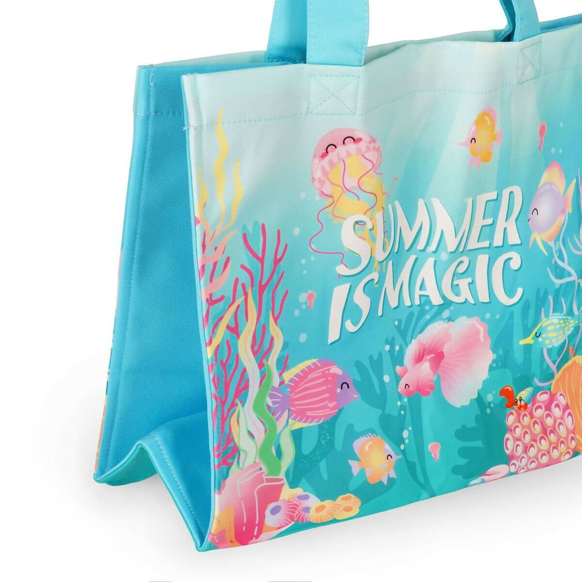 Borsa Mare Summer is Magic - Beach Bag in Teli mare Cartoleria Deja Vu - Crotone, commercioVirtuoso.it