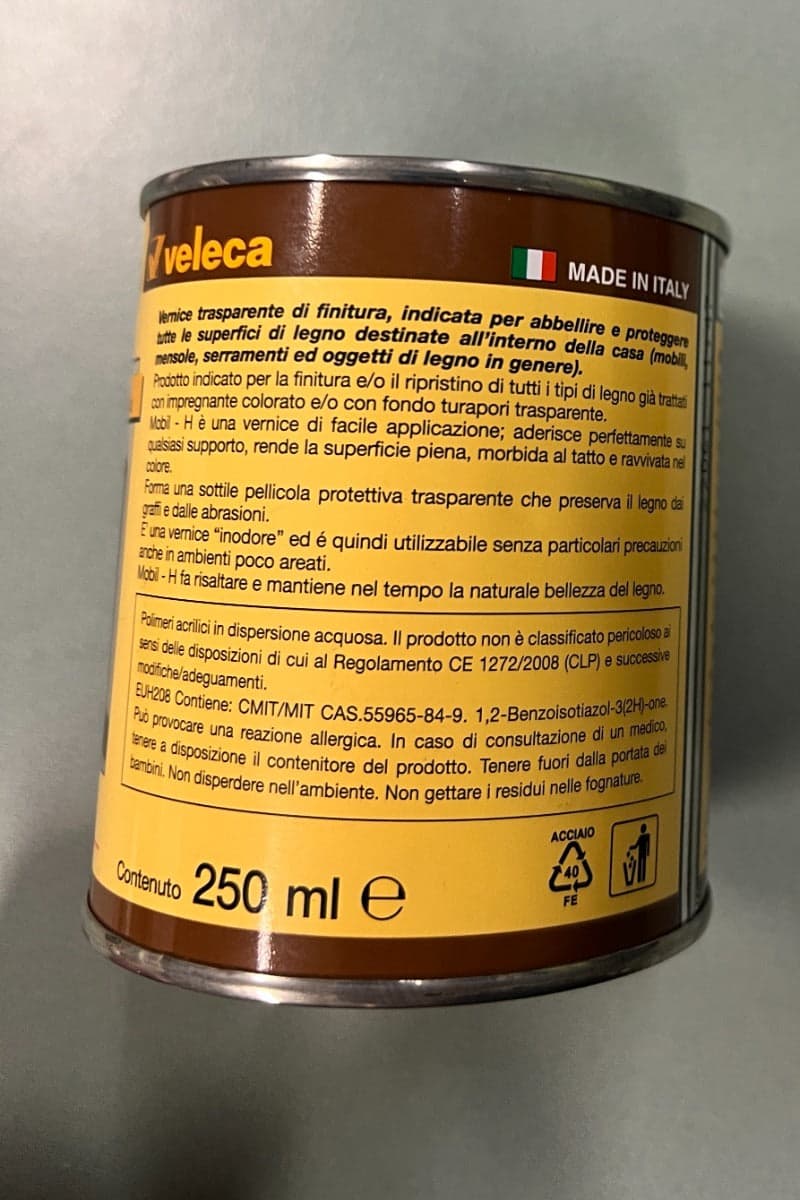VELECA - MOBIL-H VERNICE PER MOBILI FINITURA LUCIDA 250 ML in Vernice Stockdoc - Terni, commercioVirtuoso.it