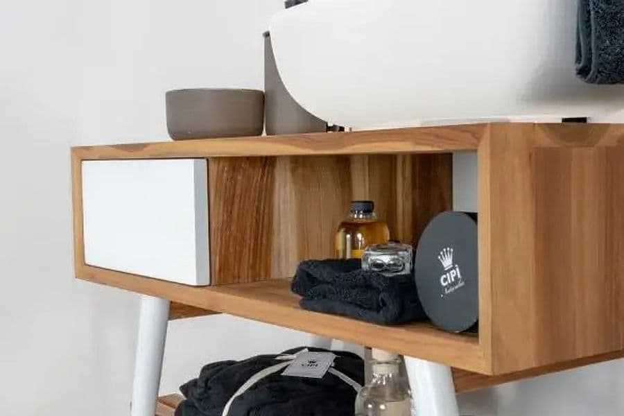 Mobile Consolle Bagno 100cm In Teak - Feelgood in Mobili a terra Shopbagno.it - Roma, commercioVirtuoso.it