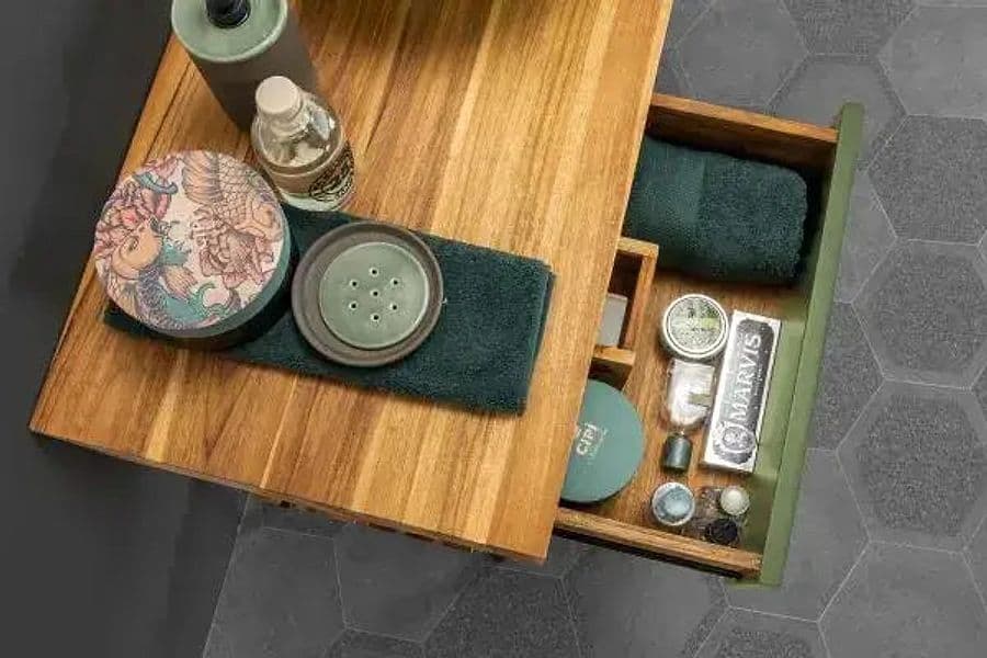 Mobile Consolle Bagno 150cm In Teak - Feelgood in Mobili a terra Shopbagno.it - Roma, commercioVirtuoso.it