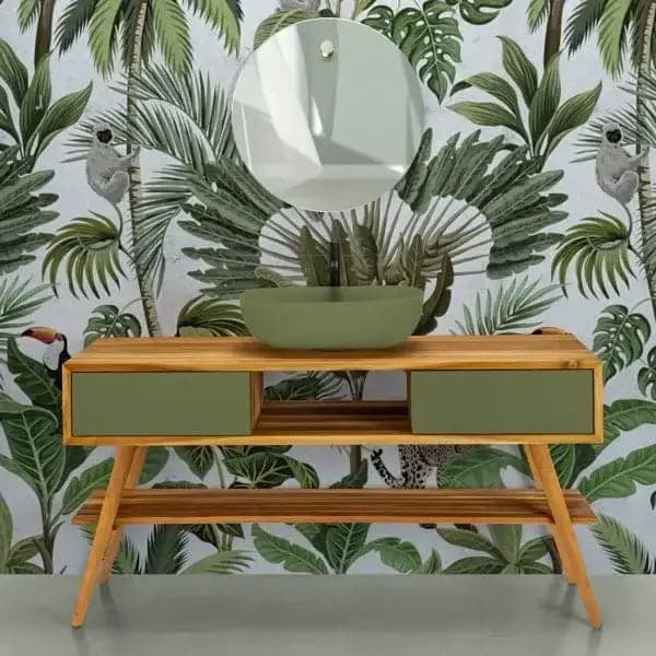 Mobile Consolle Bagno 150cm In Teak - Feelgood in Mobili a terra Shopbagno.it - Roma, commercioVirtuoso.it