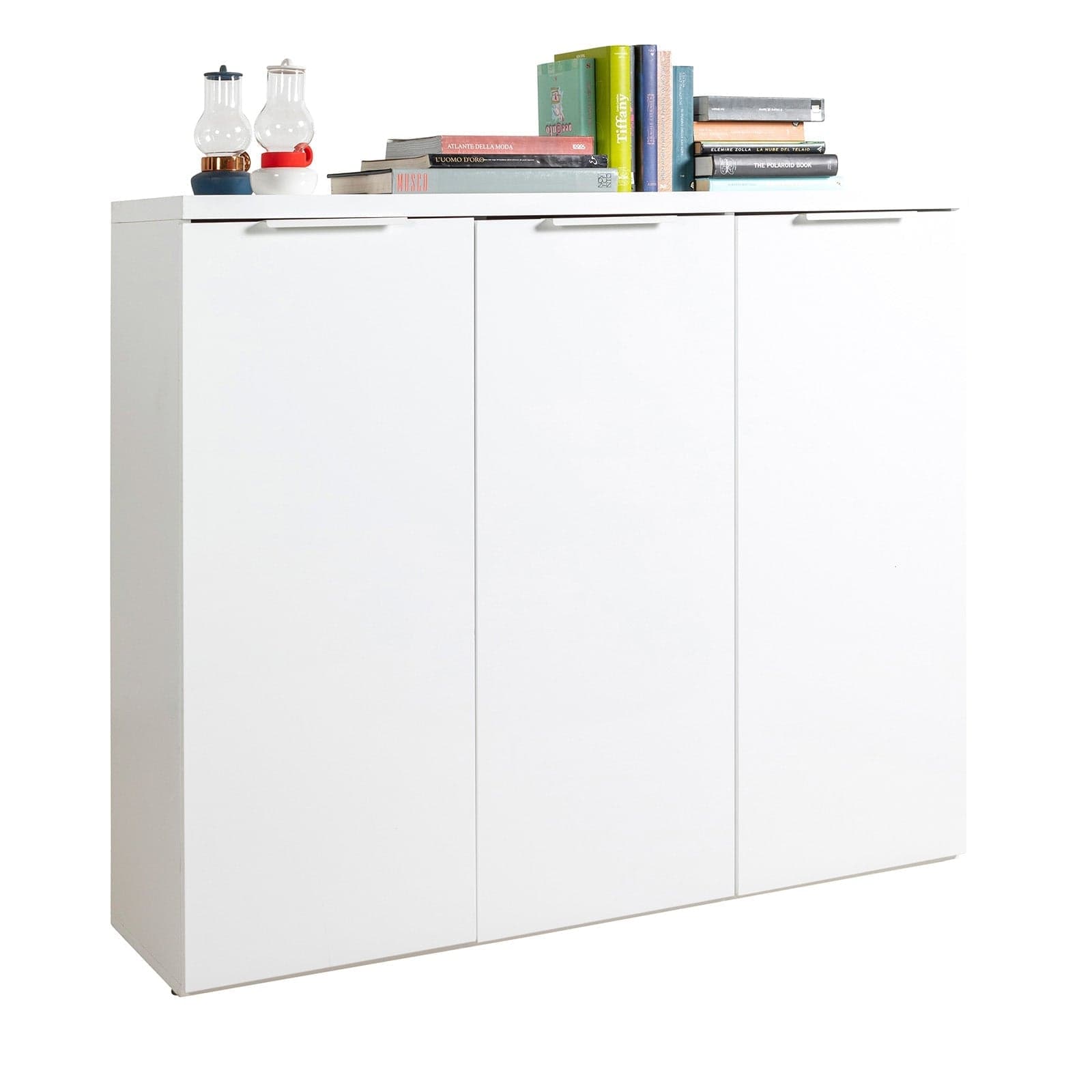 Scarpiera multiuso con 3 ante "Mundi" bianco laccato per interno armadio basso in Scarpiere Decor Space - Altamura, commercioVirtuoso.it
