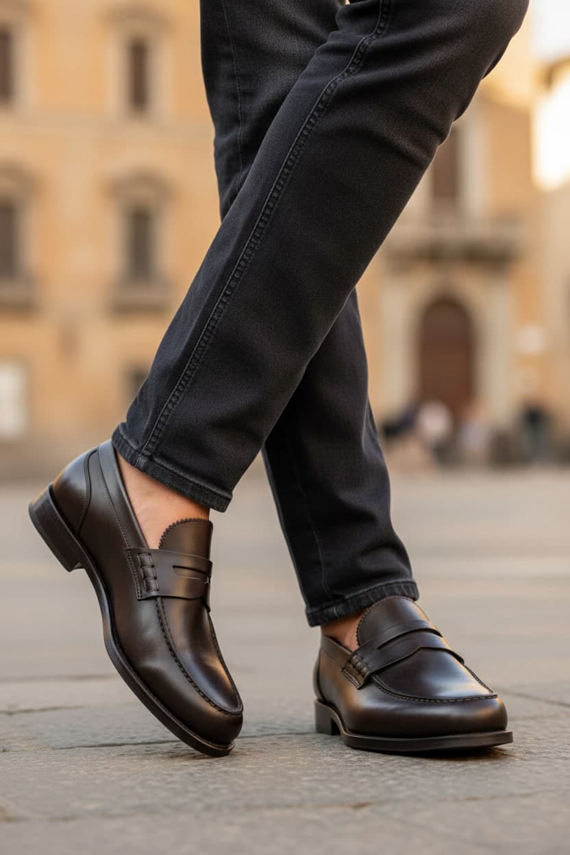 Scarpa Uomo Santoni - Mocassini Penny pelle testa di moro in Loafer e mocassini Couture - Sestu, commercioVirtuoso.it