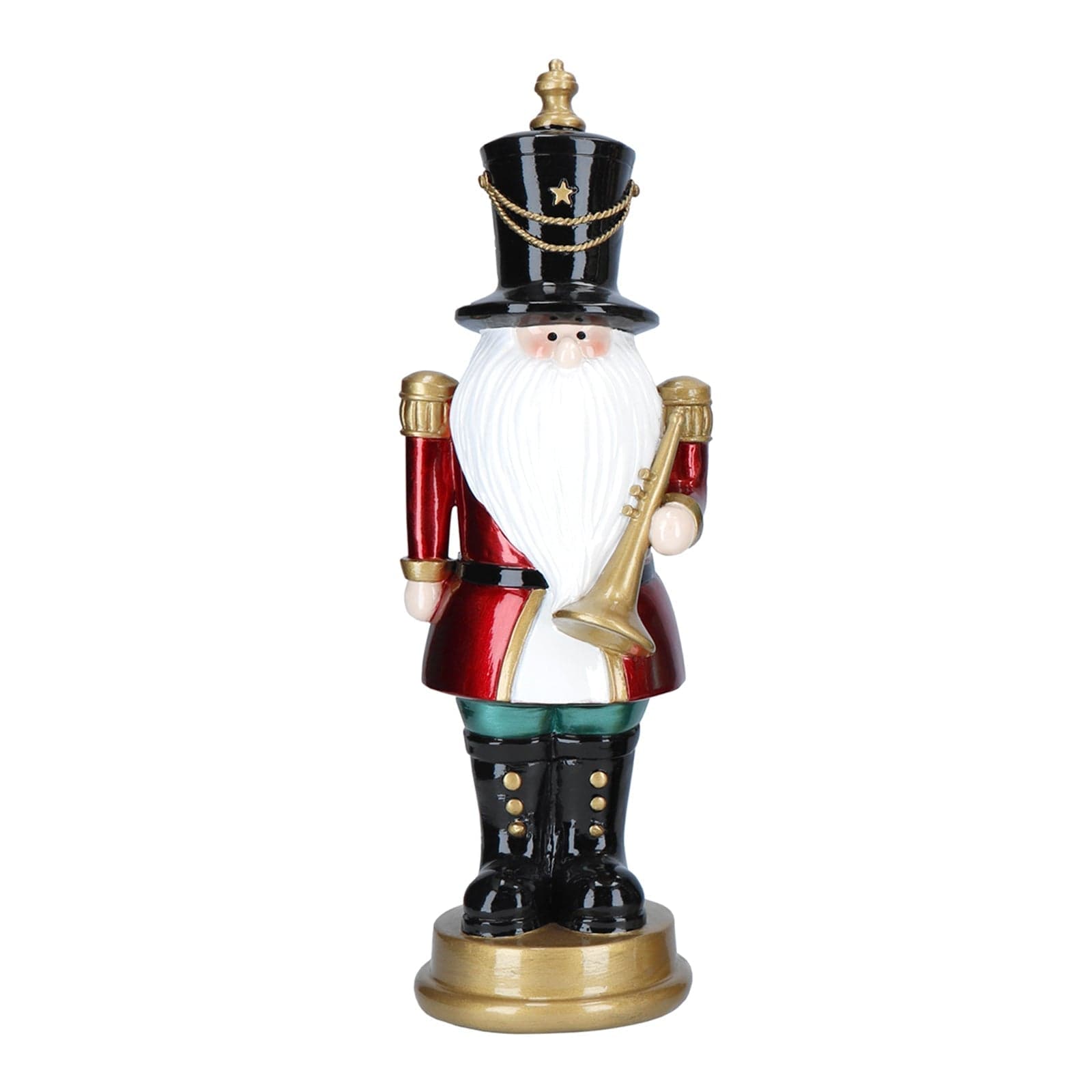Nano schiaccianoci natalizio in poliresina decorazione natalizia h 33,5 cm - 6