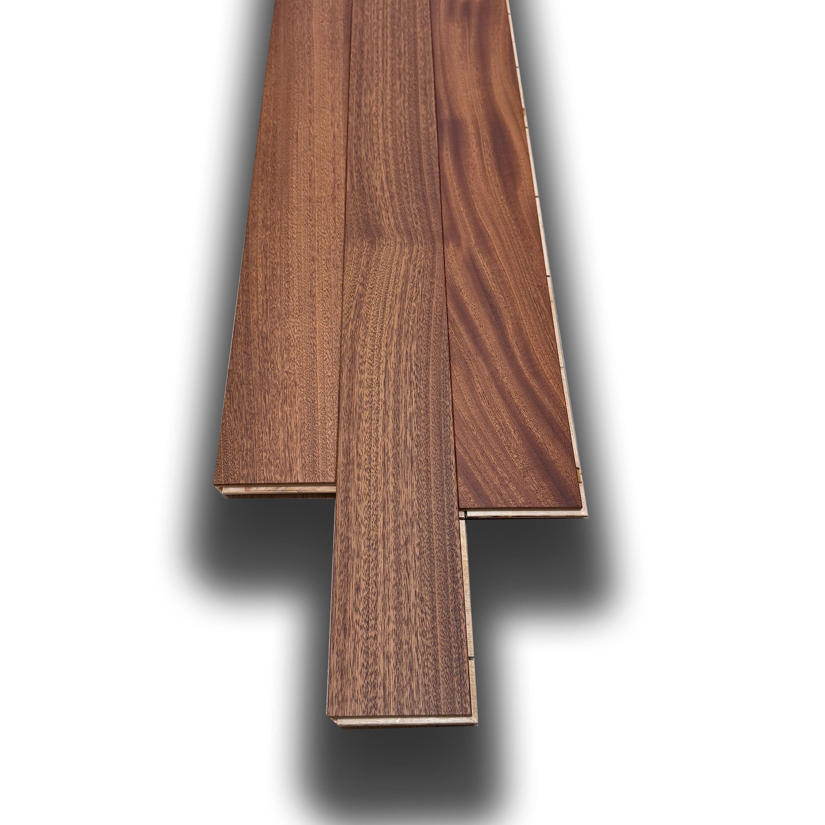 €29,99MQ *MEGA STOCK* Lotto da 31mq di Listone prefinito MOGANO Vern. bisell. liscio 13x90x1800mm (4 nobile) - Eternal Parquet