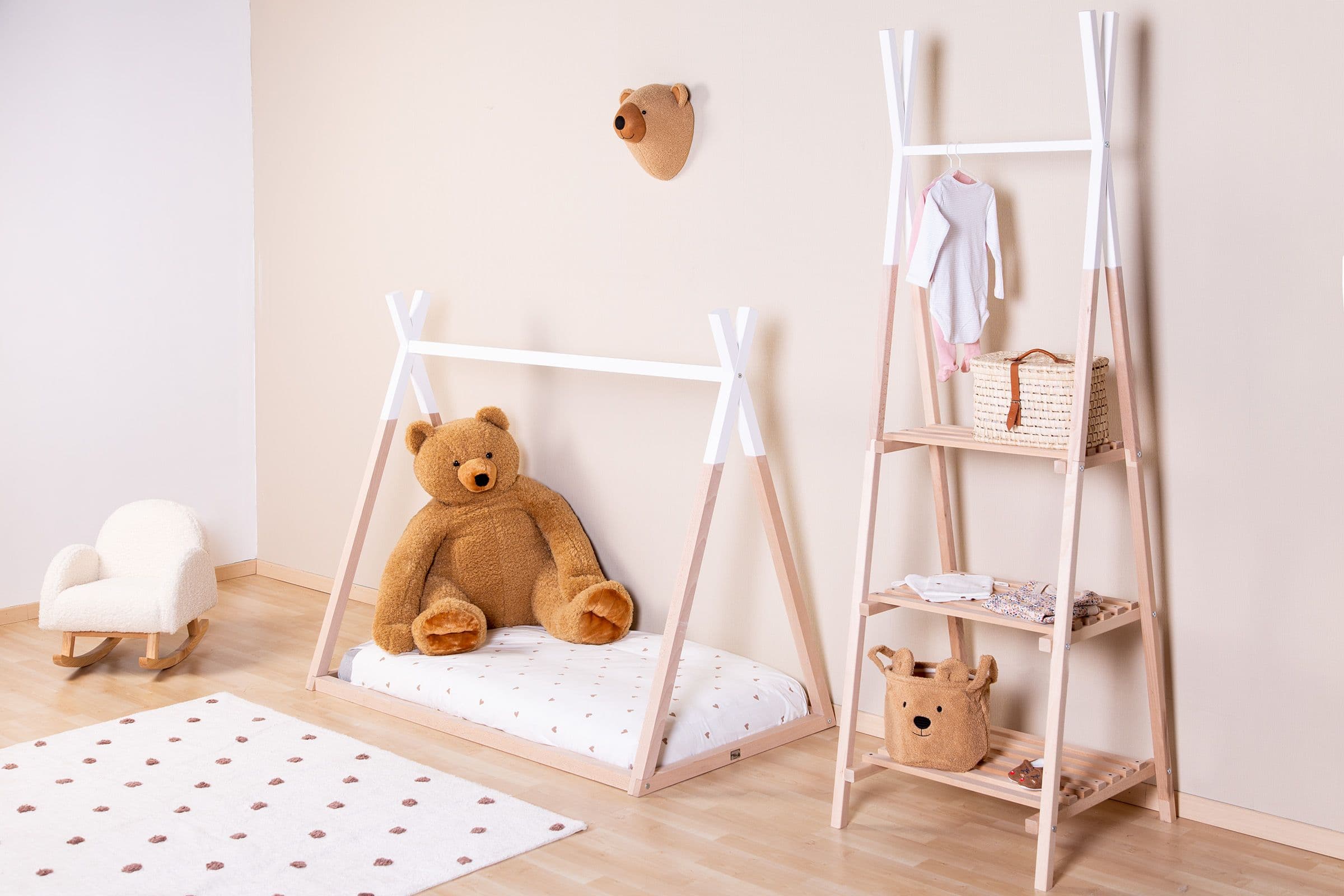 Struttura Hippy Childhome 70x140 Montessori Legno Bianco in Armadi La Casa Del Bebè - Napoli, commercioVirtuoso.it