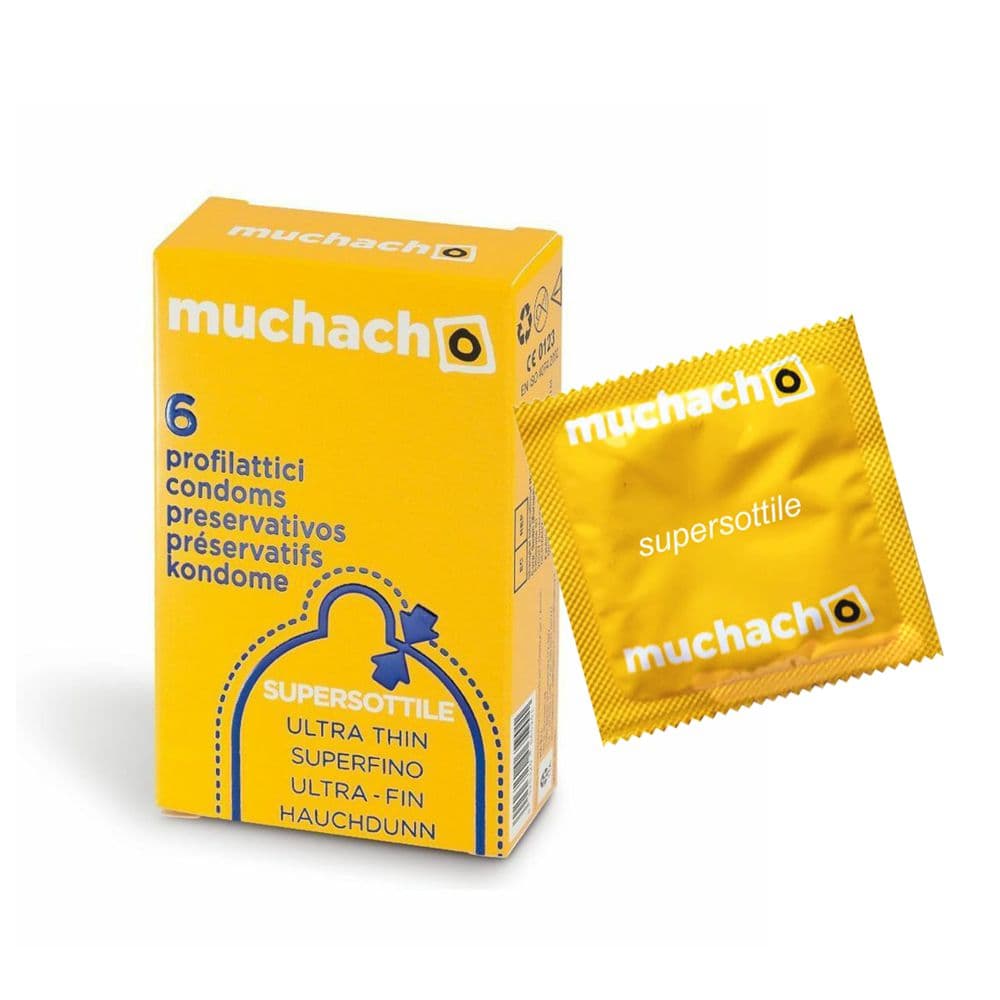 MUCHACHO SUPERSOTTILE PROFILATTICI PRESERVATIVI TRASPARENTI SOTTILI SENZA AROMA 6x4 in Preservativi maschili Kondorama - Martinsicuro, commercioVirtuoso.it