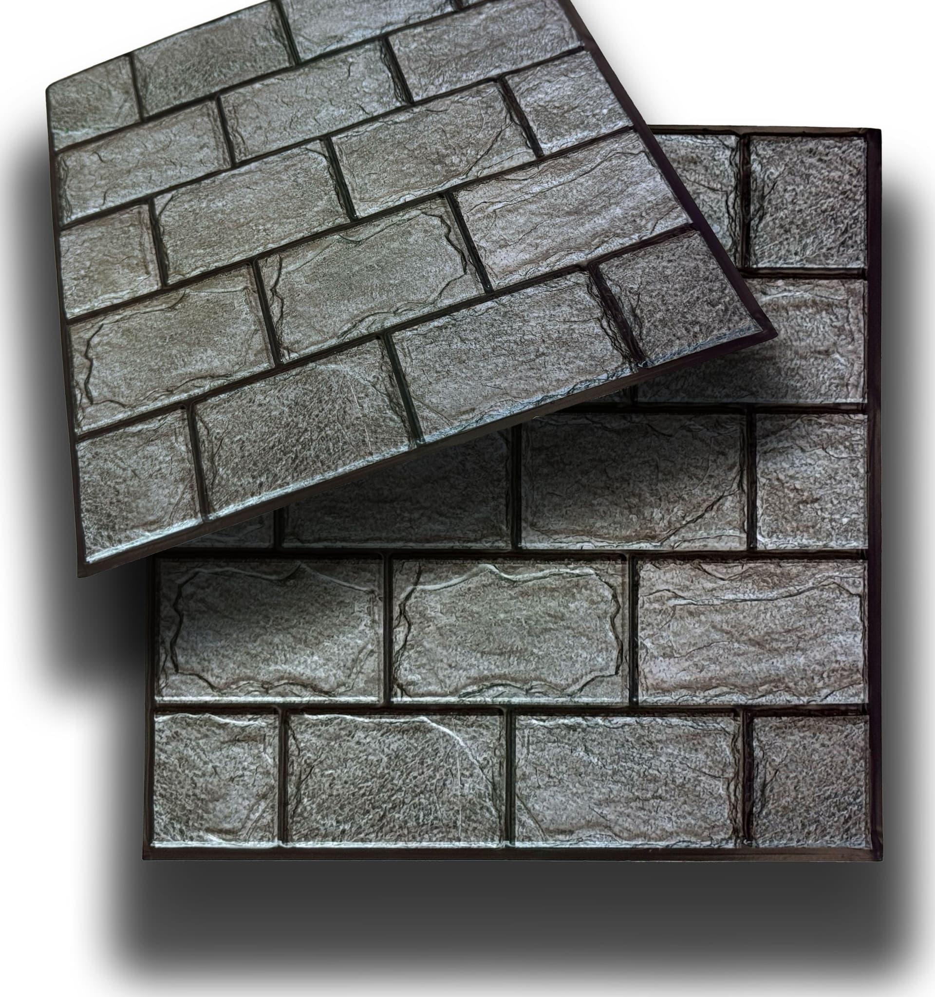 Piastrelle 3D a rilievo AUTOADESIVE in PVC 30x30cm Pietra, mattoni, marmo. Idrorepellenti - 14