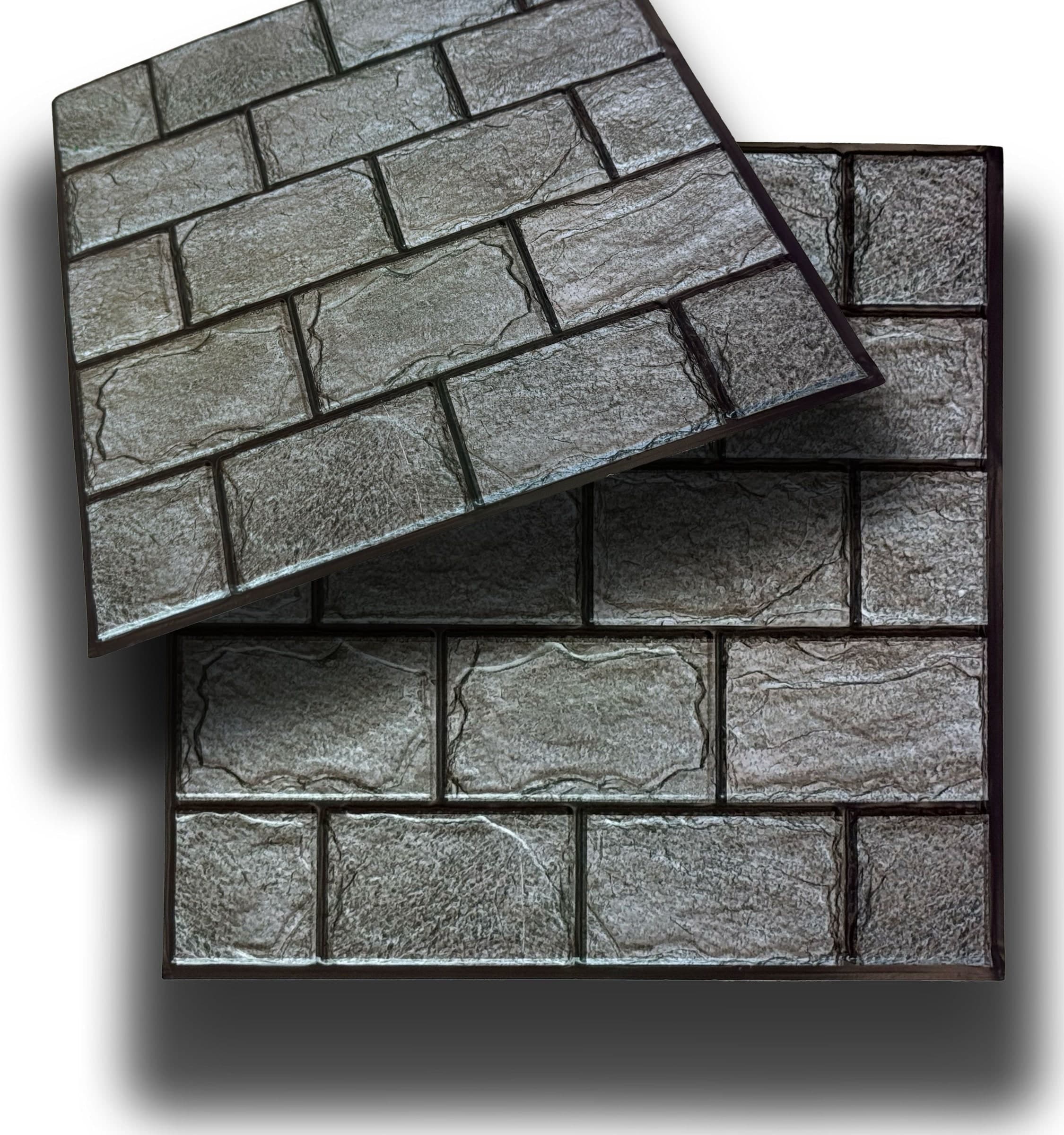 Piastrelle 3D a rilievo AUTOADESIVE in PVC 30x30cm Pietra, mattoni, marmo. Idrorepellenti - 14