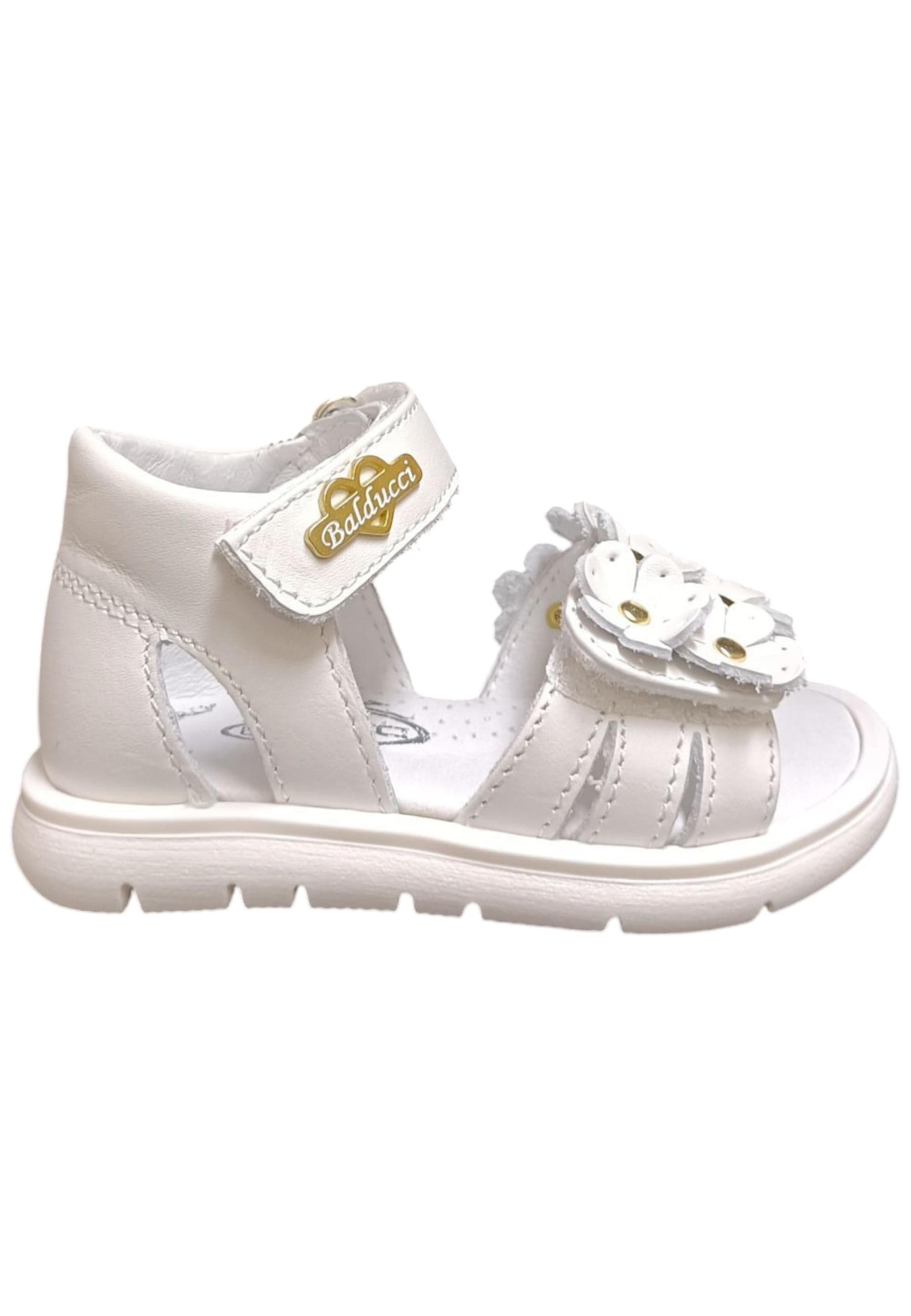 Scarpe sandalo tallonato Bambine balducci CITA  bianco-oro velcro - 6
