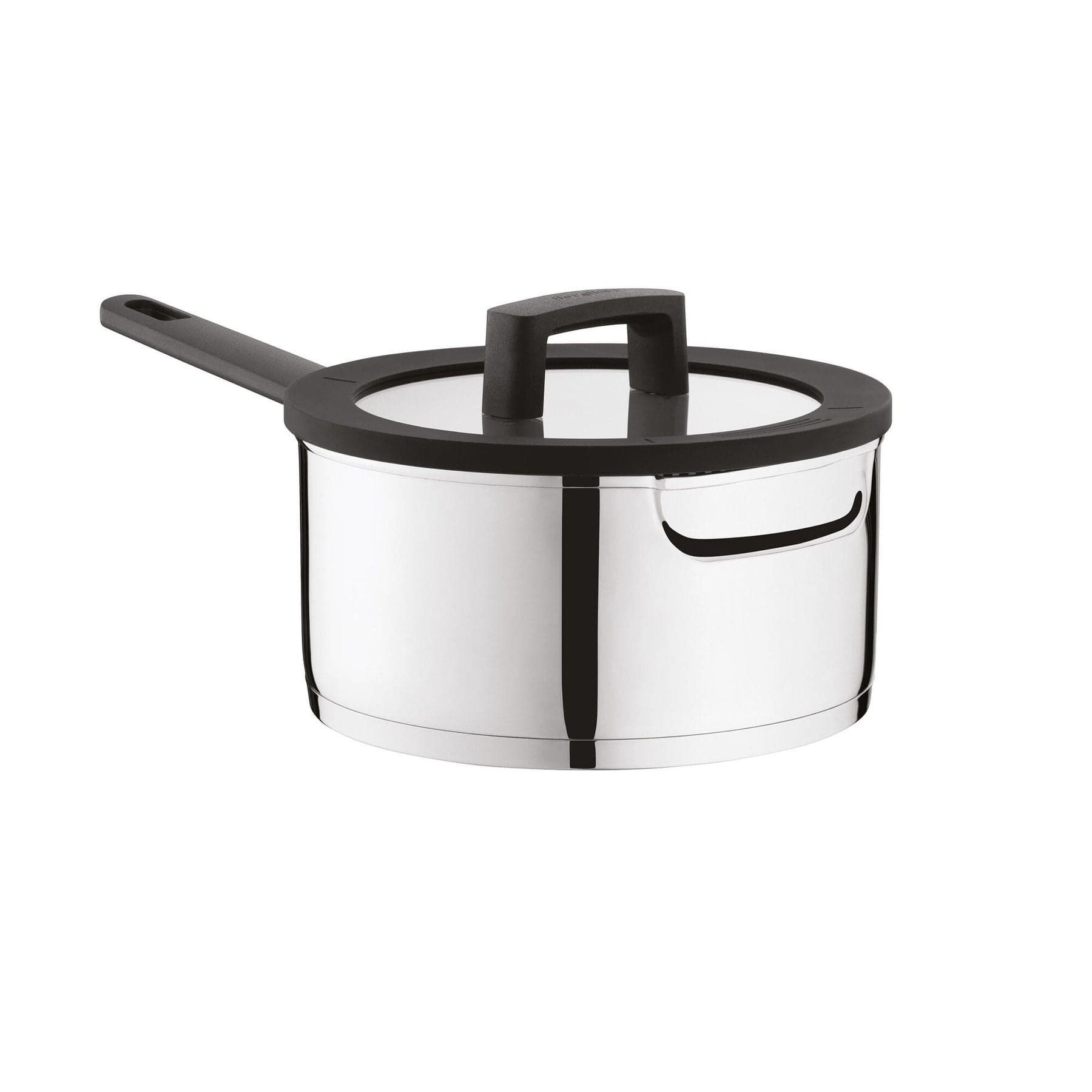 Set pentole Berghoff Uqonic Downdraft 7 pezzi con coperchi rotanti, acciaio inox, antiaderente CeraGreen, adatto a tutti i piani inclusi downdraft