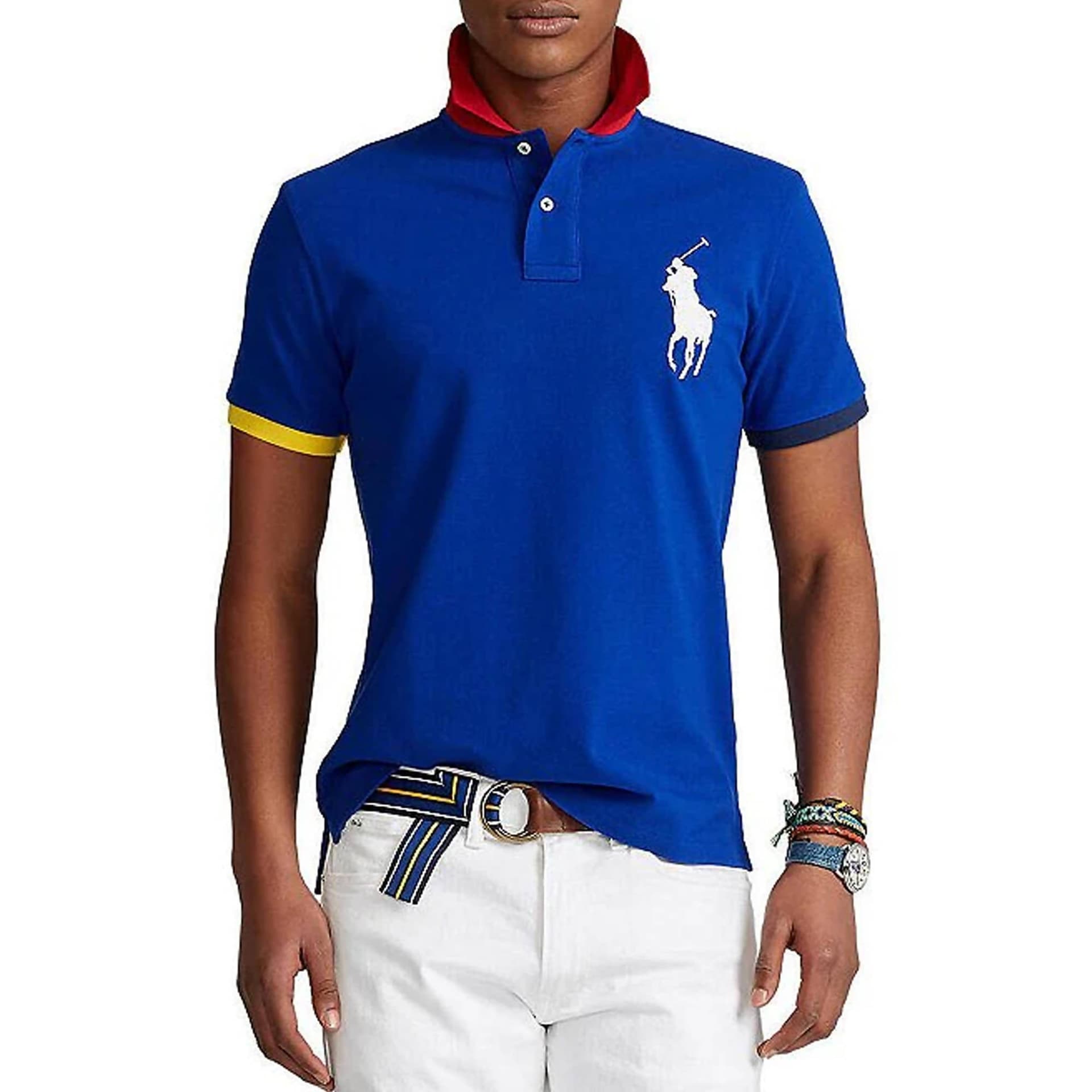 Ralph Lauren Polo Uomo Multi Colore Polo Colorata Custom Slim-Fit Mezze Maniche Maglia Polo Con Colletto Big Pony in Polo Euforia - Bronte, commercioVirtuoso.it