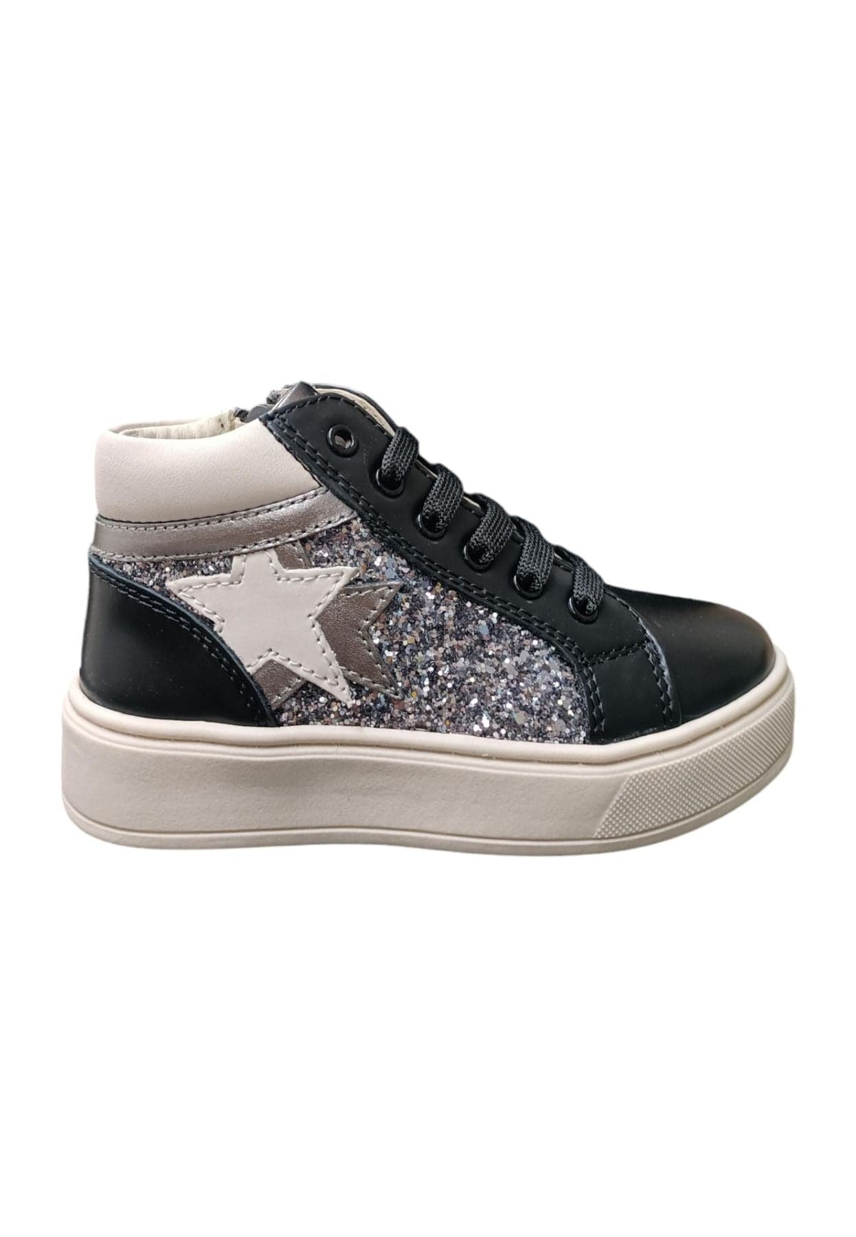 Scarpe sneakers Bambine e ragazze balducci KIABI  nero-argento laccio e zip laterale - 6
