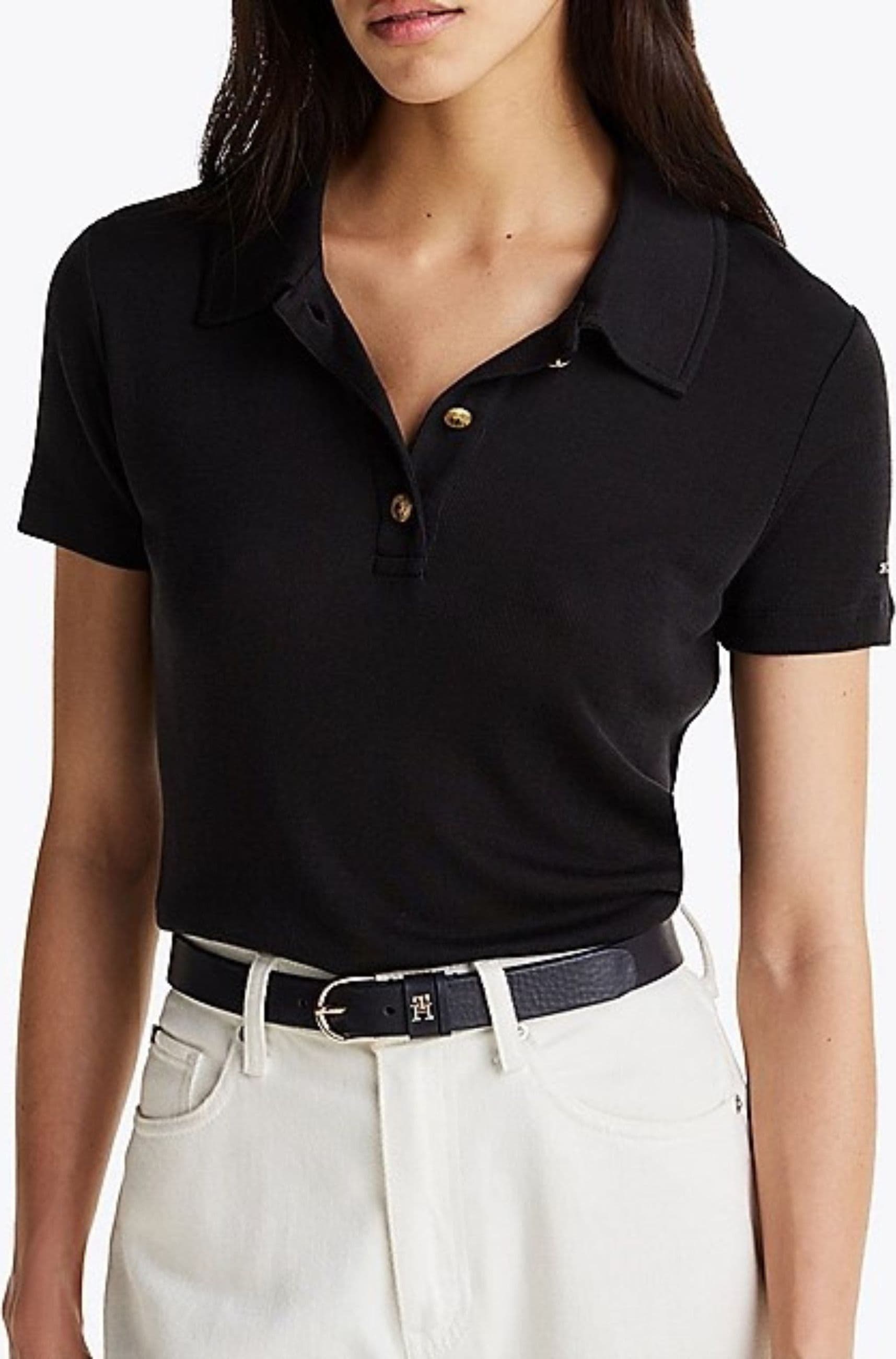 Tommy Hilfiger POLO SLIM GB SLEEK LYOCEL POLO SS da donna in Polo Drestige - Casamassima, commercioVirtuoso.it