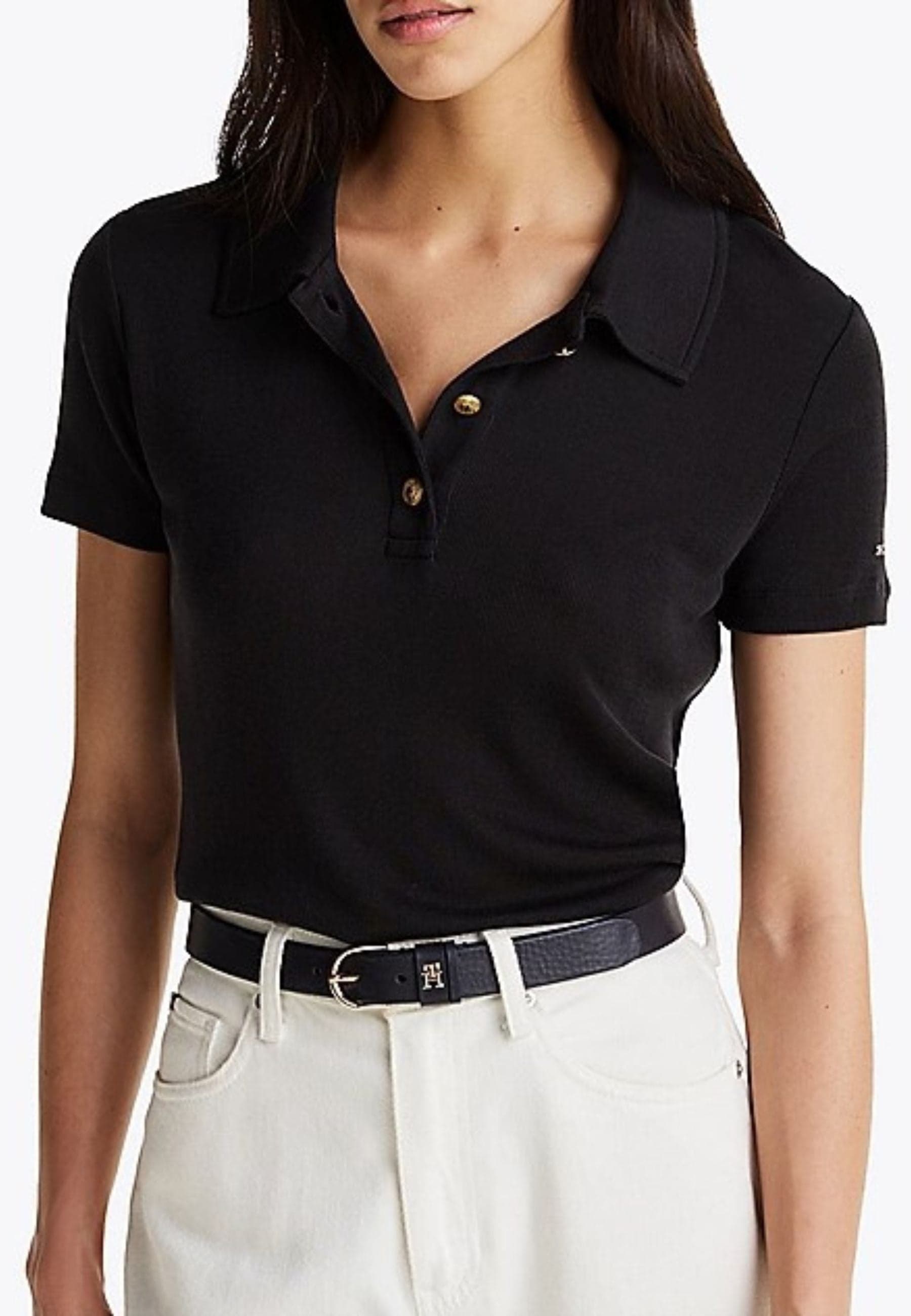 Tommy Hilfiger POLO SLIM GB SLEEK LYOCEL POLO SS da donna in Polo Drestige - Casamassima, commercioVirtuoso.it