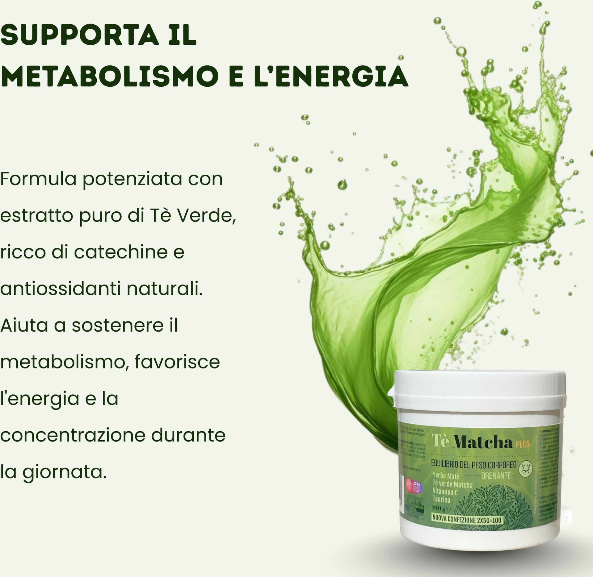 Tè Verde in Polvere con Taurina e Vitamina C - Tè Matcha – Antiossidante Naturale, Energizzante e Supporto Metabolico | 100% Puro 100gr - AlohaLabs in Disintossicazione e purificazione BasketGuru Italia - Palermo, commercioVirtuoso.it