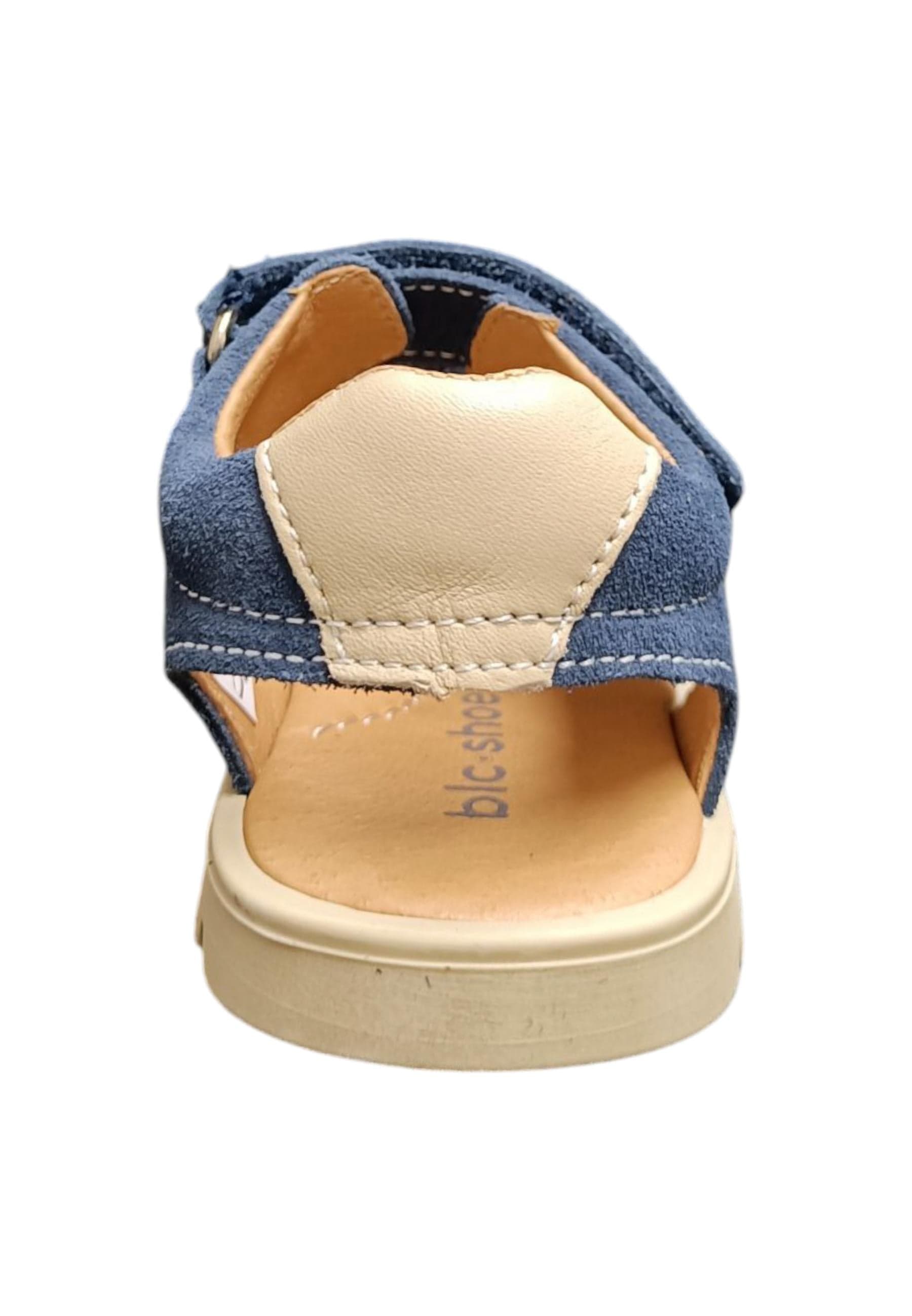 Sandalo bambino Balocchi Bart blue-tortora suede - Sandalo da passeggio con velcro in Ballerine Scarpetteria Gica - Trani, commercioVirtuoso.it