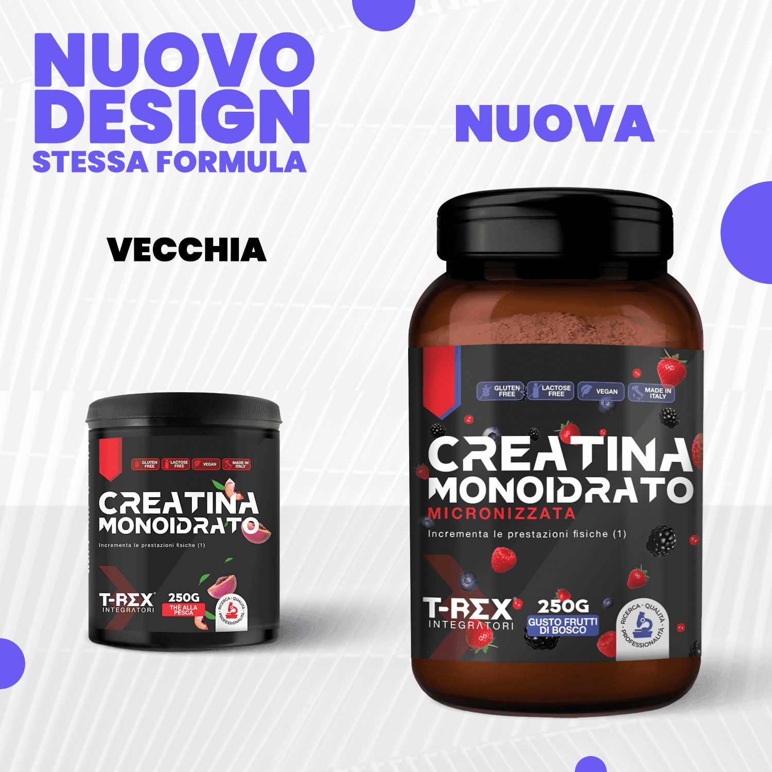 T-rex integratori creatina monoidrata - integratore alimentare per massa muscolare e boost energetico pre workout (frutti di bosco, 250 g) in Creatina MyLab Nutrition - Roma, commercioVirtuoso.it