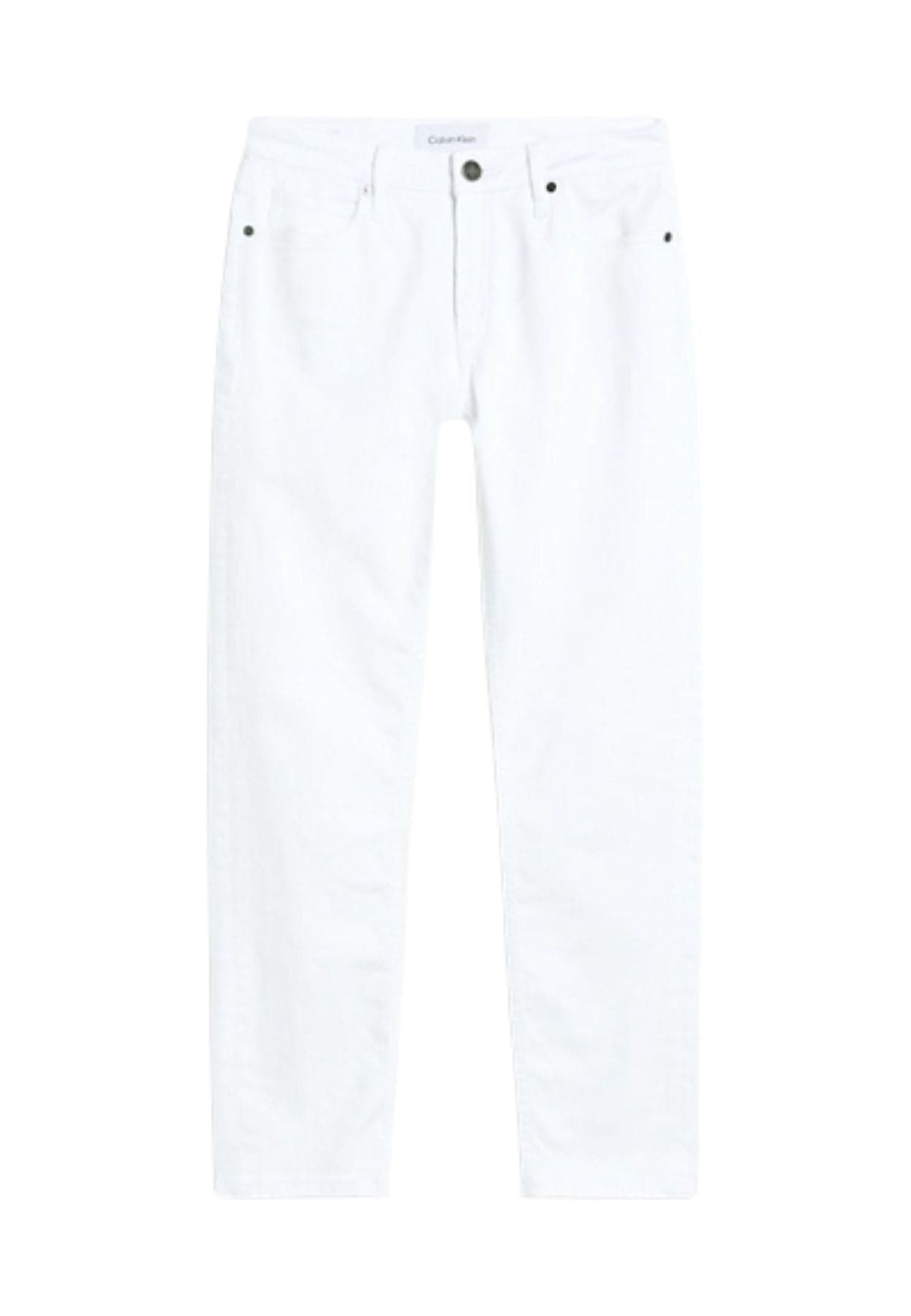 calvin klein  jeans MID RISE SLIM ANKLE-WHITE