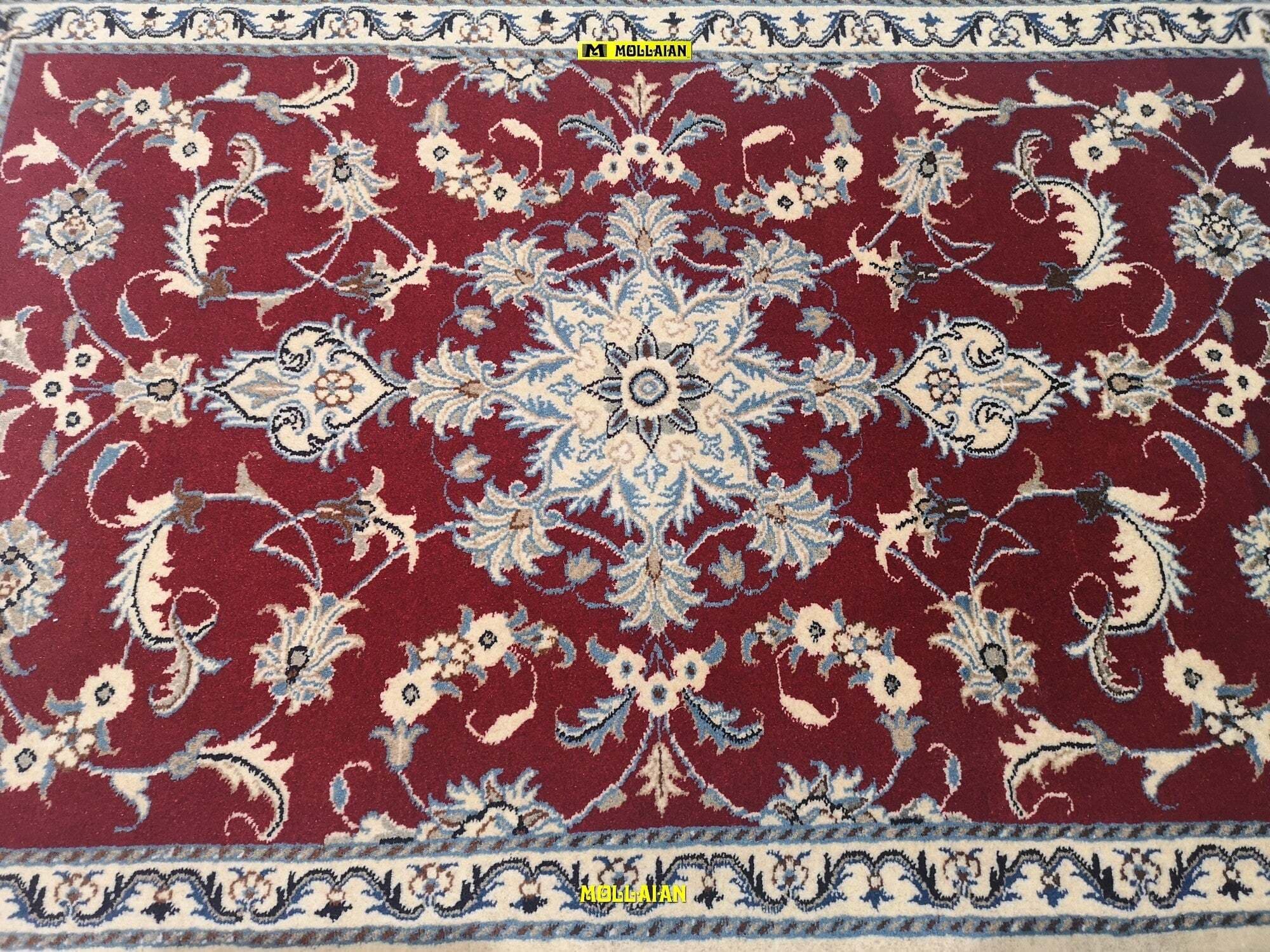 Nain Persia 138x90 Casa e cucina/Tessili per la casa/Tappeti e tappetini/Tappeti Mollaian Tappeti - Lecce, Commerciovirtuoso.it