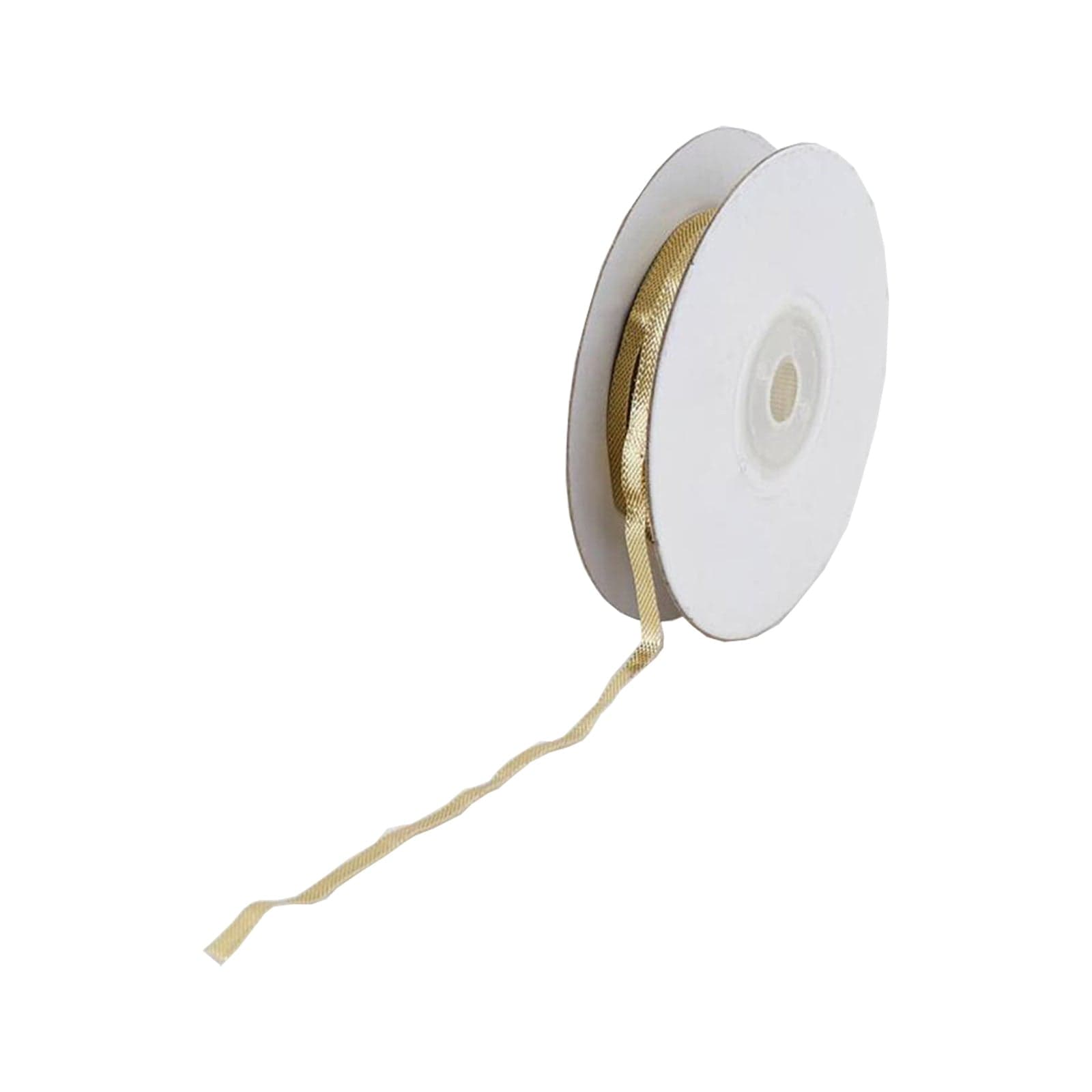 Nastro doppio Raso Oro per decorazioni e confezioni natalizie 3 mm da 25 mt - 3