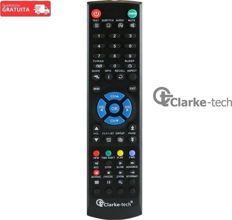 Telecomando originale CLARKE TECH per vari decoder