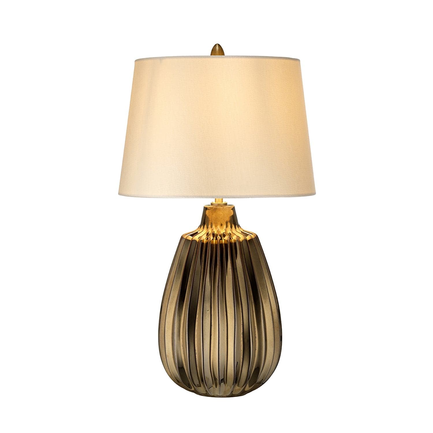 Lampada Da Scrivania Contemporanea Newham Ceramica Bronzo Bianco 1 Luce E27 in Lampade da tavolo e abat-jour LuceArt - Montecorvino Pugliano, commercioVirtuoso.it