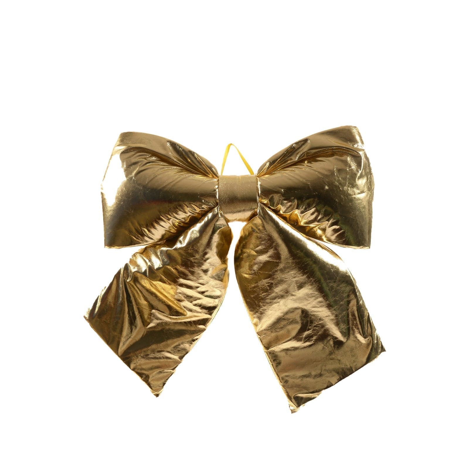 Fiocco Oro Metallizzato in tessuto decorazione natalizia per albero e ghirlanda dietro porta in Fiocchi e nastri MagiediNatale.it - Altamura, commercioVirtuoso.it